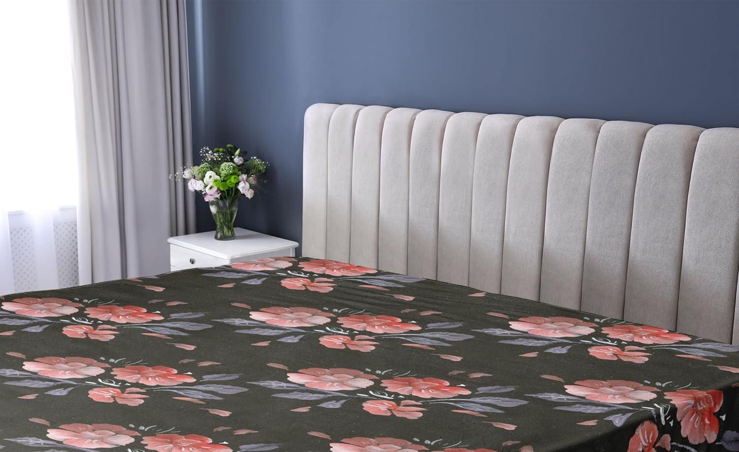 imageAmbesonne Floral Fitted Sheet Valentines Day Theme Grunge Style Repetitive Rose Flowers Abstract Decorative Soft Bedding AllRound Elastic Pocket California King Pale Fuchsia and SepiaPaprika and Dark Olive Green