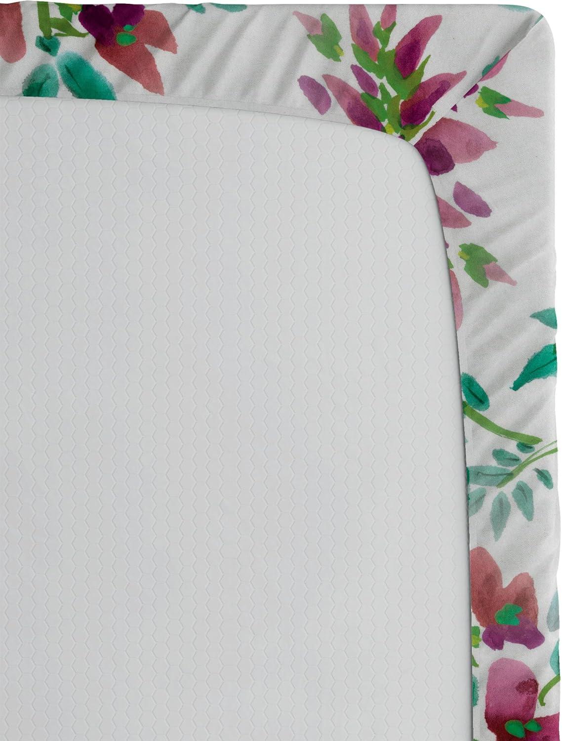 imageAmbesonne Floral Fitted Sheet Valentines Day Theme Grunge Style Repetitive Rose Flowers Abstract Decorative Soft Bedding AllRound Elastic Pocket California King Pale Fuchsia and SepiaPistachio Green and Ruby