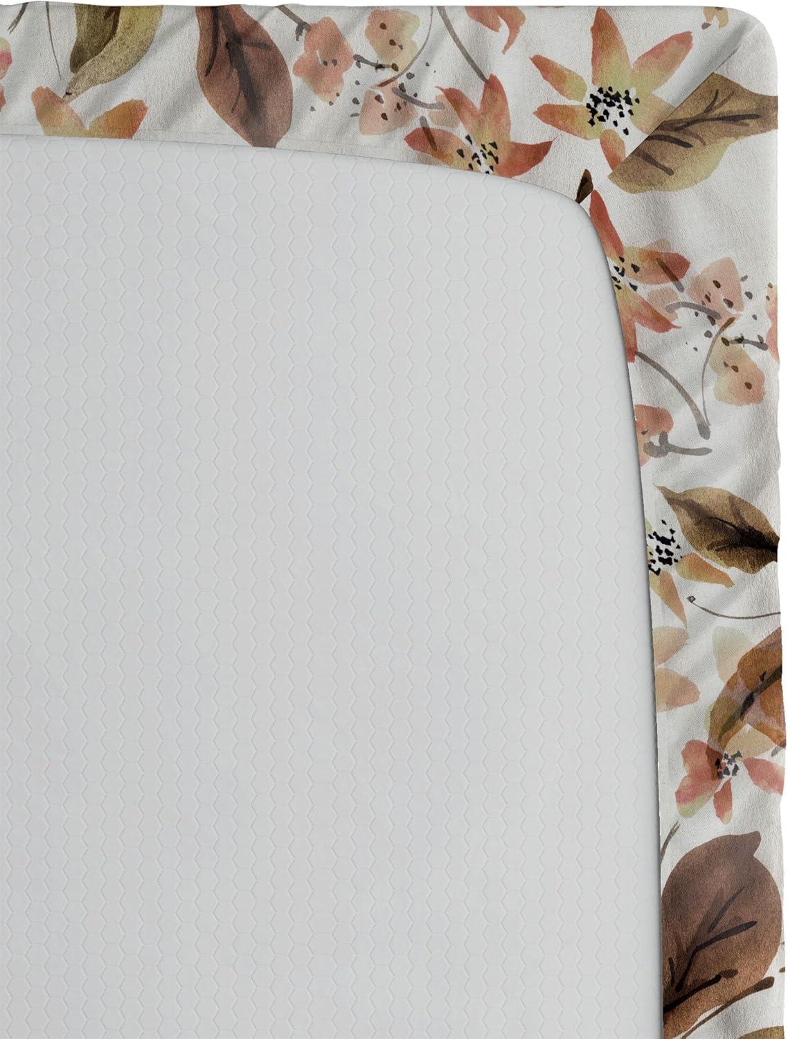 imageAmbesonne Floral Fitted Sheet Valentines Day Theme Grunge Style Repetitive Rose Flowers Abstract Decorative Soft Bedding AllRound Elastic Pocket California King Pale Fuchsia and SepiaBurnt Sienna Sand Brown
