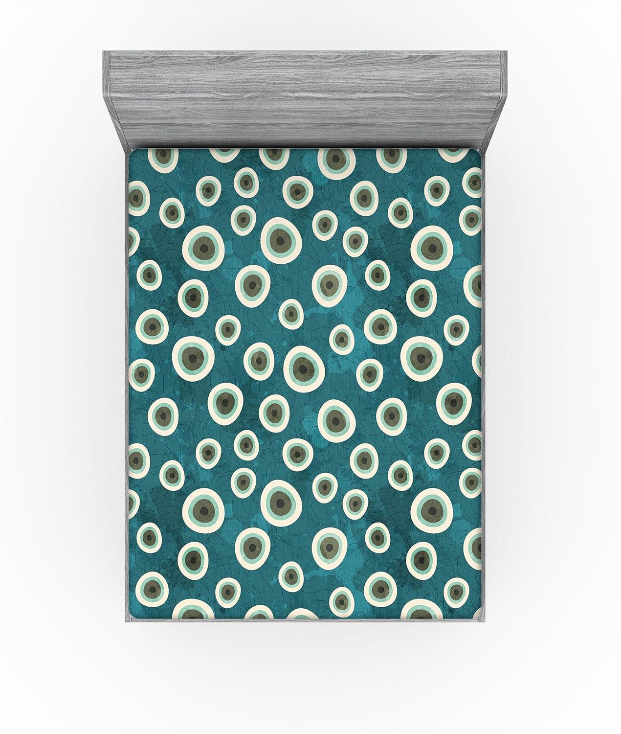 imageAmbesonne Floral Fitted Sheet Valentines Day Theme Grunge Style Repetitive Rose Flowers Abstract Decorative Soft Bedding AllRound Elastic Pocket California King Pale Fuchsia and SepiaDark Cadet Blue and Brown