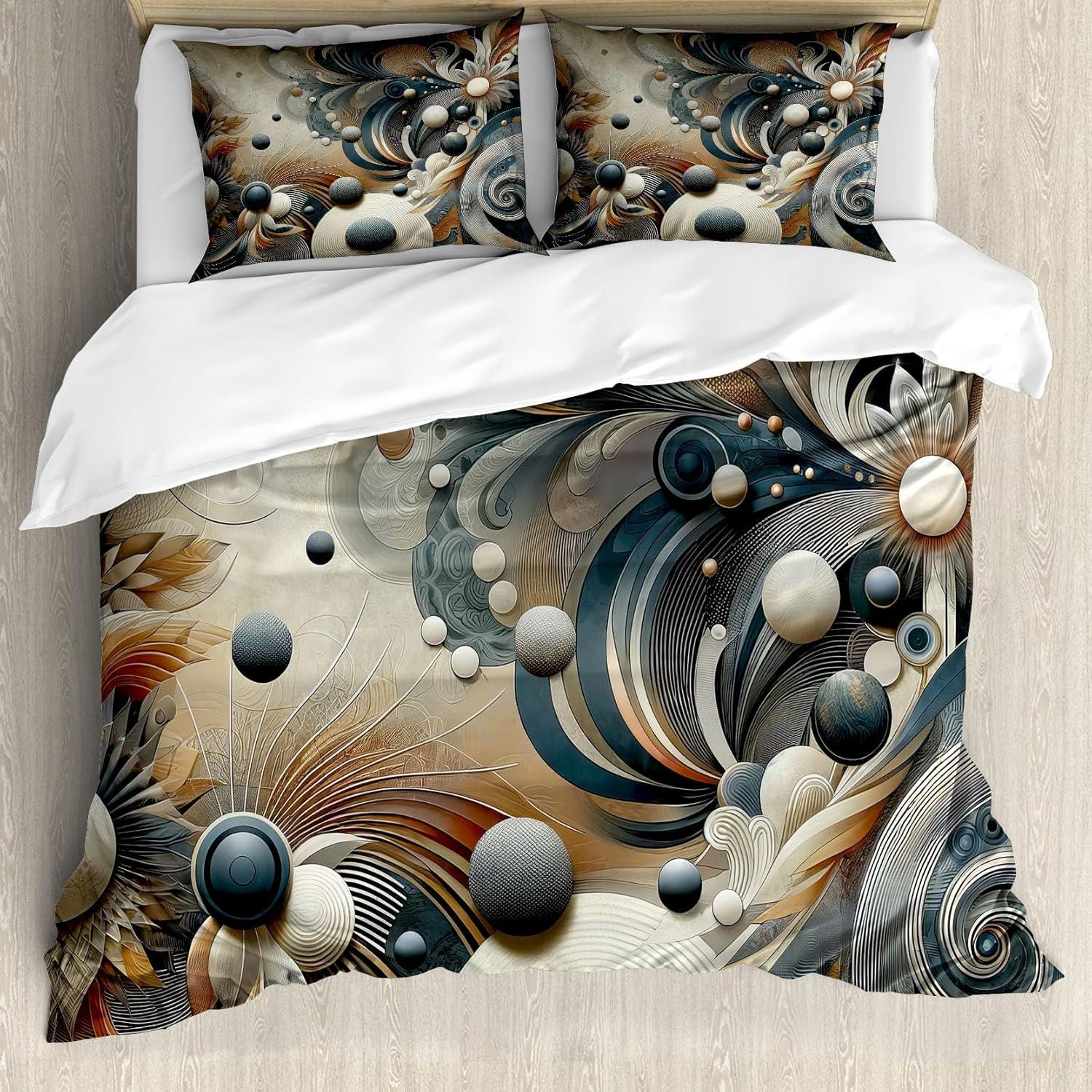 imageAmbesonne Floral Heart Duvet Cover Set Tenderness of Romantic Garden Ivy Branches and Roses Valentines Day Decorative 3 Piece Bedding Set with 2 Pillow Shams Queen Size Laurel Green and PinkDark Slate Blue and Tan