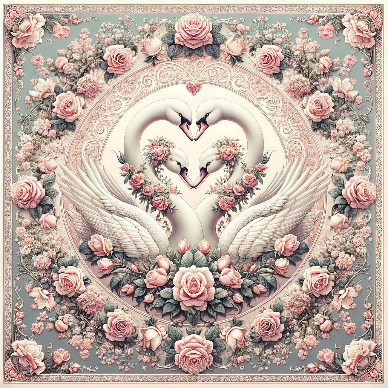 imageAmbesonne Floral Heart Duvet Cover Set Tenderness of Romantic Garden Ivy Branches and Roses Valentines Day Decorative 3 Piece Bedding Set with 2 Pillow Shams Queen Size Laurel Green and PinkPale Pink Pale Cadet Blue