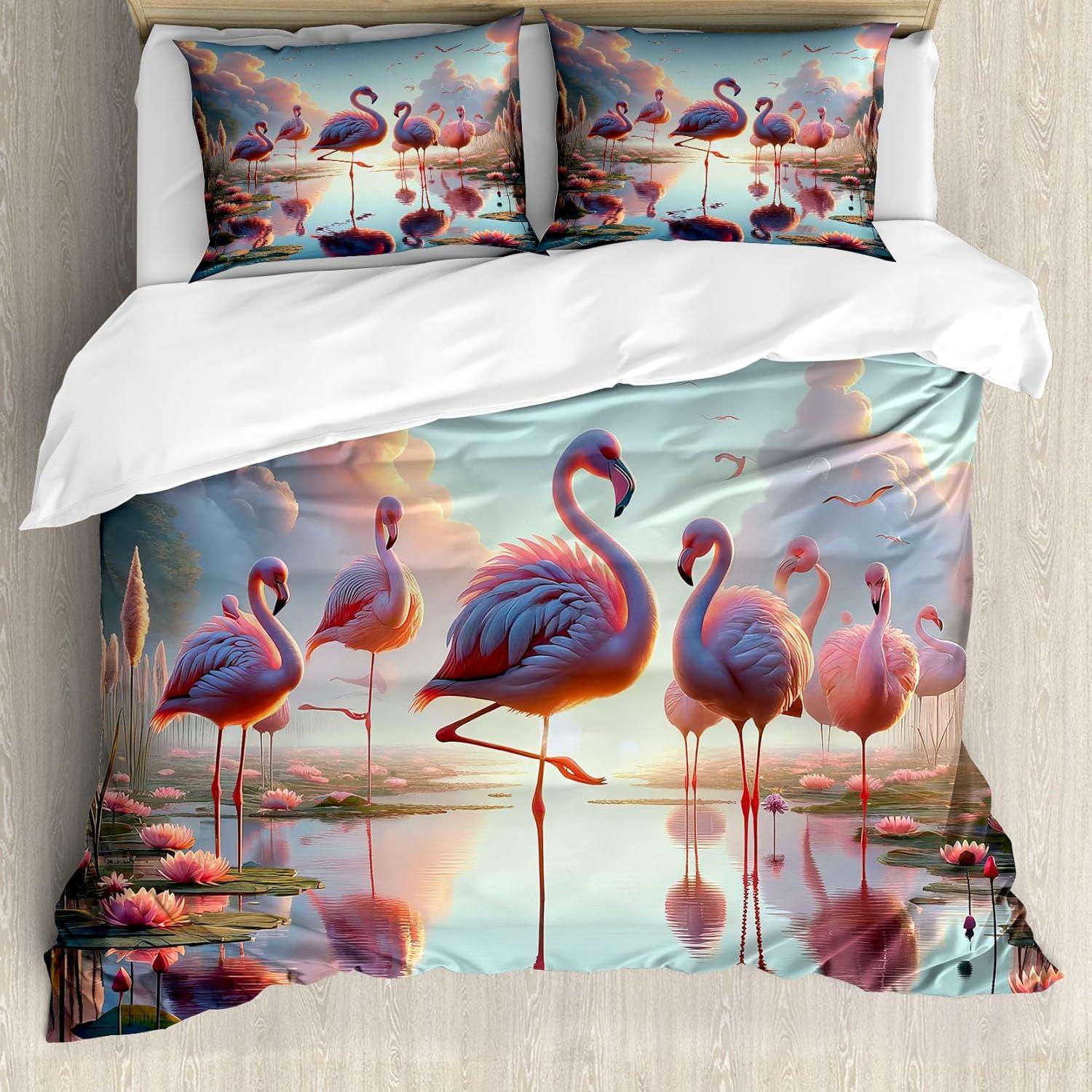 imageAmbesonne Floral Heart Duvet Cover Set Tenderness of Romantic Garden Ivy Branches and Roses Valentines Day Decorative 3 Piece Bedding Set with 2 Pillow Shams Queen Size Laurel Green and PinkPale Pink Soft Blue
