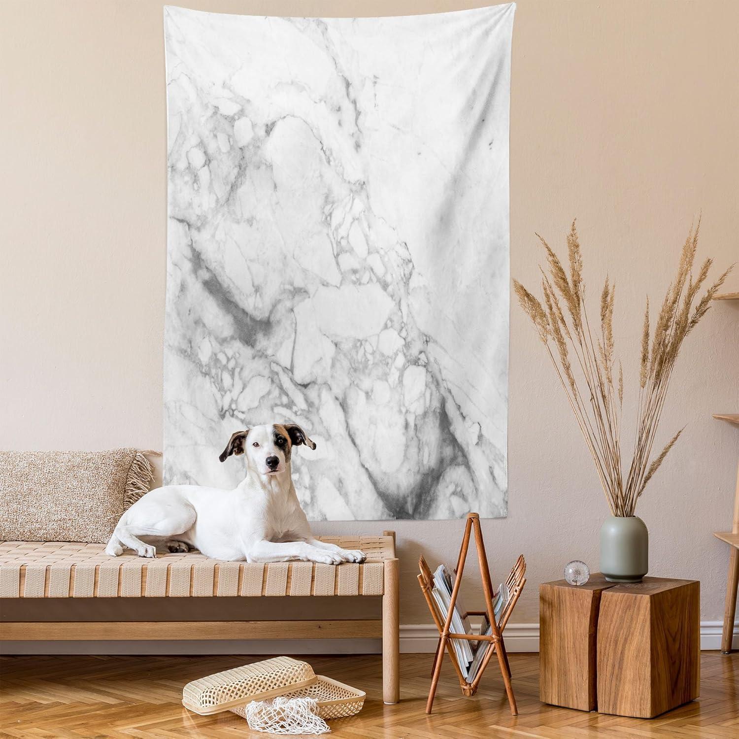 imageAmbesonne Forest Tapestry Mystic Dark Fog Atmosphere Deep in The Forest Woodland Nobody Silence Image Wide Wall Hanging for Bedroom Living Room Dorm 60 X 40 Brown Orange GreenWhite Grey