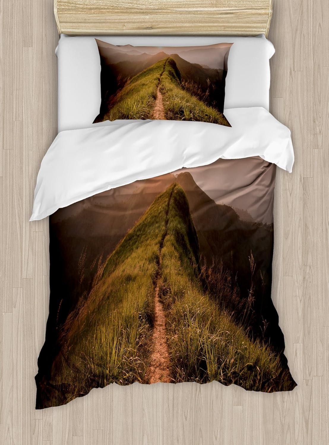 imageAmbesonne Kiss Duvet Cover Set Girl Black Silhouette Blowing Red Hearts Romance Love Valentines Day Theme Decorative 3 Piece Bedding Set with 2 Pillow Shams Queen Size Black White RedFern Green