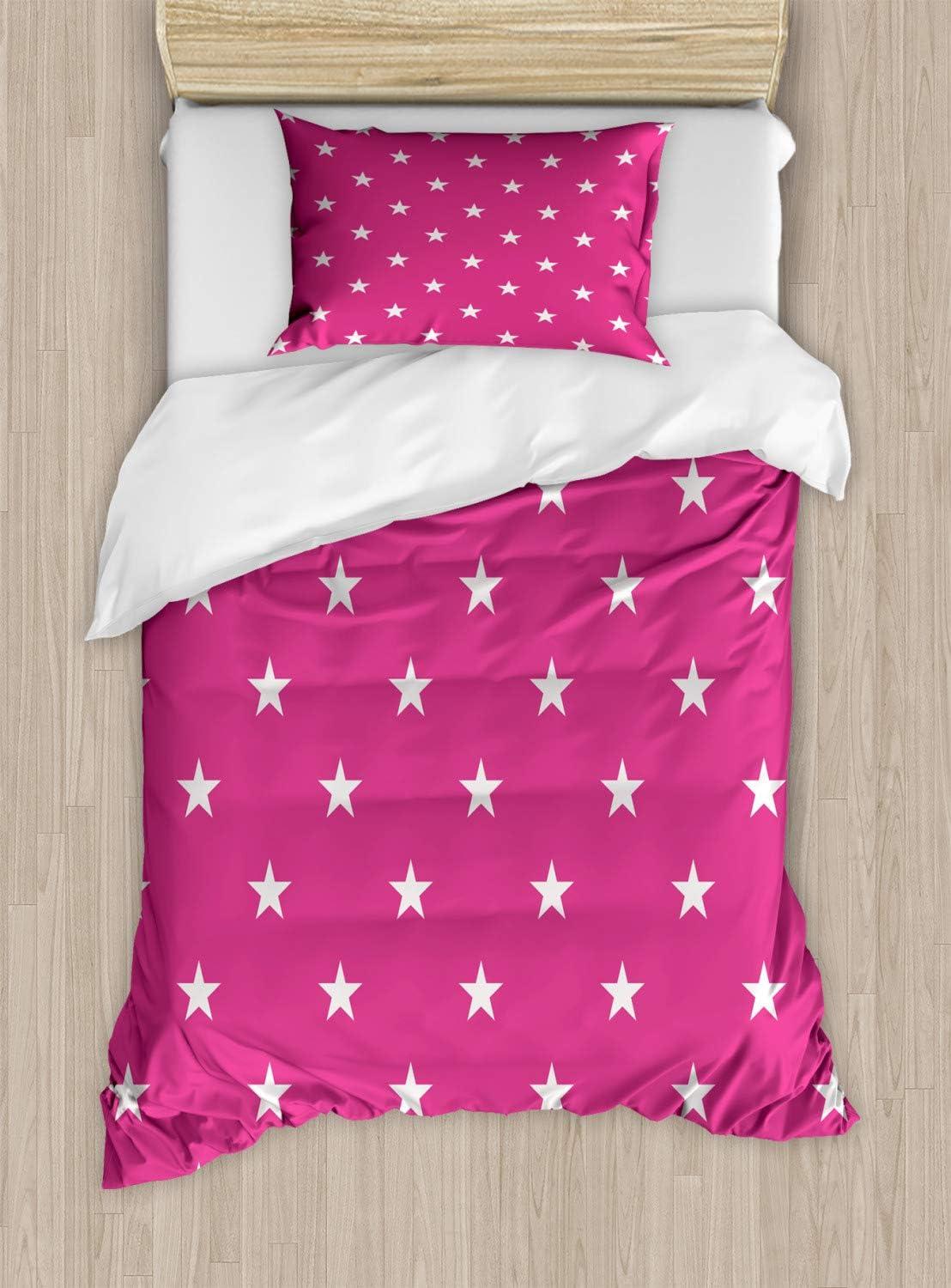 imageAmbesonne Kiss Duvet Cover Set Girl Black Silhouette Blowing Red Hearts Romance Love Valentines Day Theme Decorative 3 Piece Bedding Set with 2 Pillow Shams Queen Size Black White RedHot Pink White