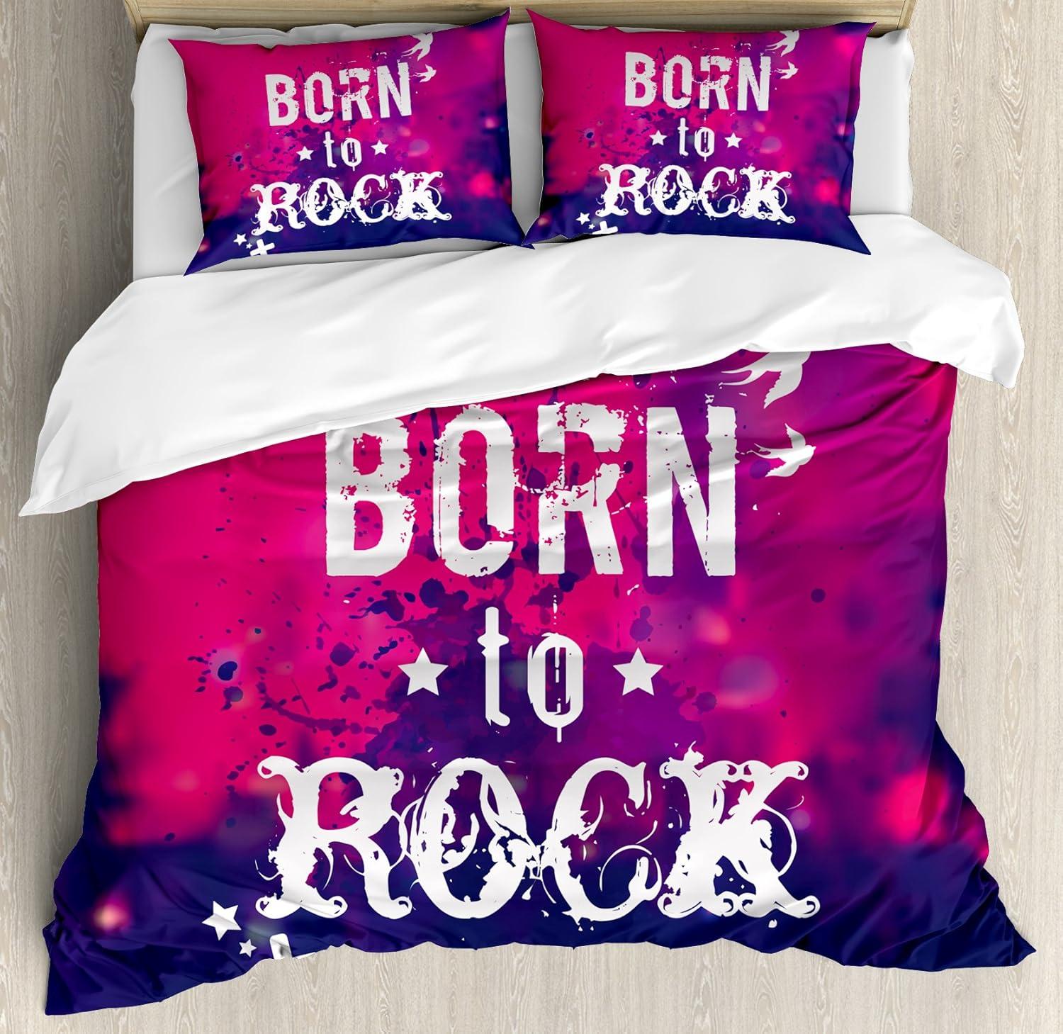 imageAmbesonne Kiss Duvet Cover Set Girl Black Silhouette Blowing Red Hearts Romance Love Valentines Day Theme Decorative 3 Piece Bedding Set with 2 Pillow Shams Queen Size Black White RedPink Purple