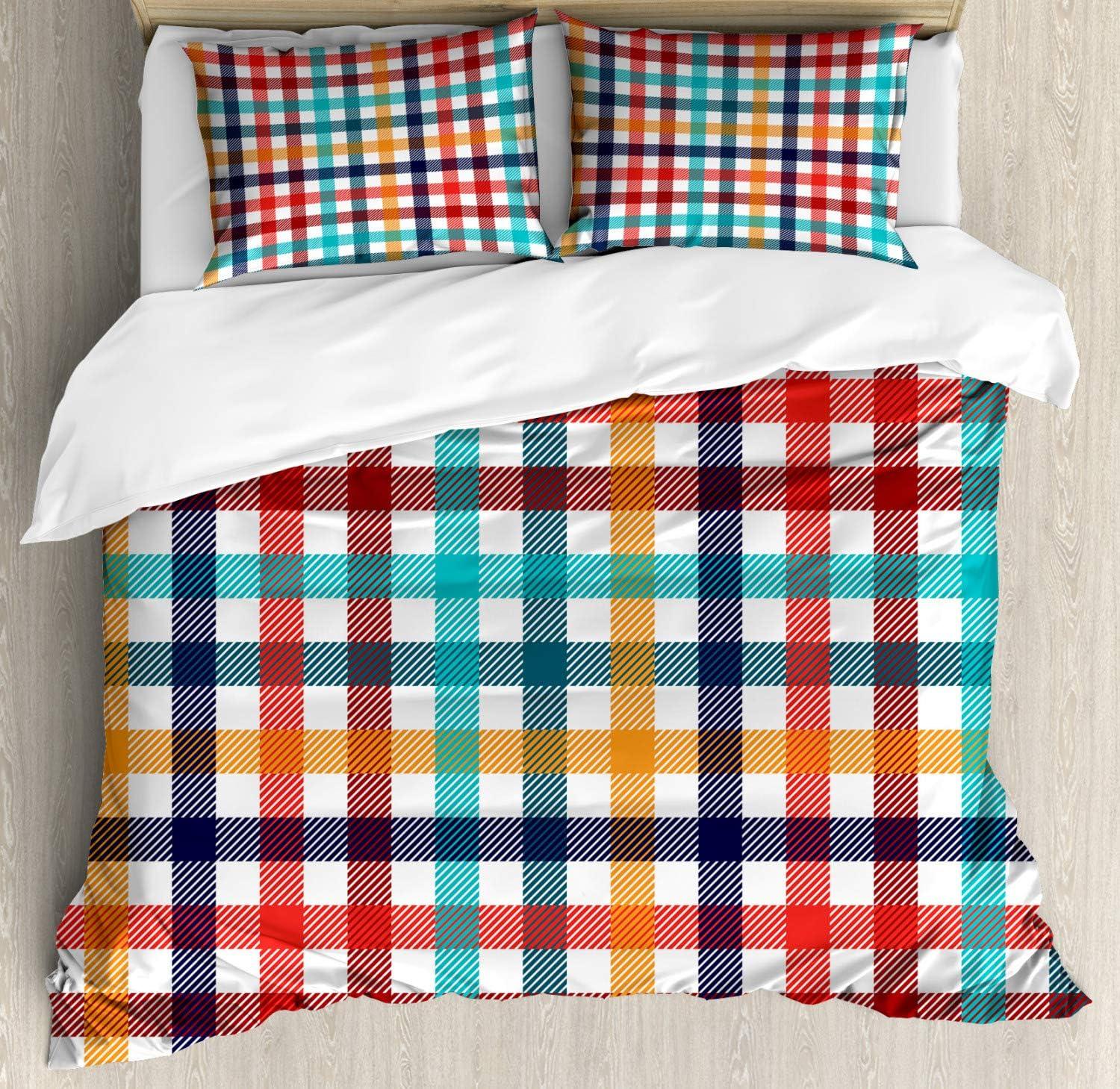 imageAmbesonne Kiss Duvet Cover Set Girl Black Silhouette Blowing Red Hearts Romance Love Valentines Day Theme Decorative 3 Piece Bedding Set with 2 Pillow Shams Queen Size Black White RedSeafoam Orange