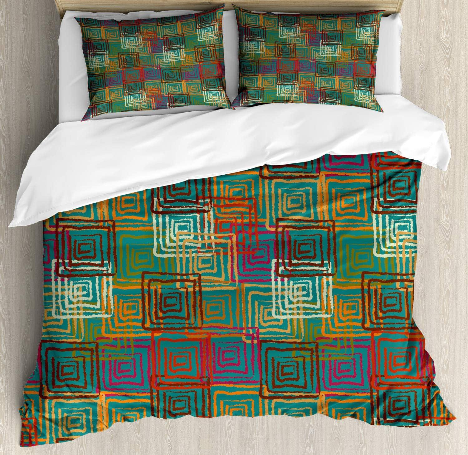 imageAmbesonne Kiss Duvet Cover Set Girl Black Silhouette Blowing Red Hearts Romance Love Valentines Day Theme Decorative 3 Piece Bedding Set with 2 Pillow Shams Queen Size Black White RedTeal Multicolor