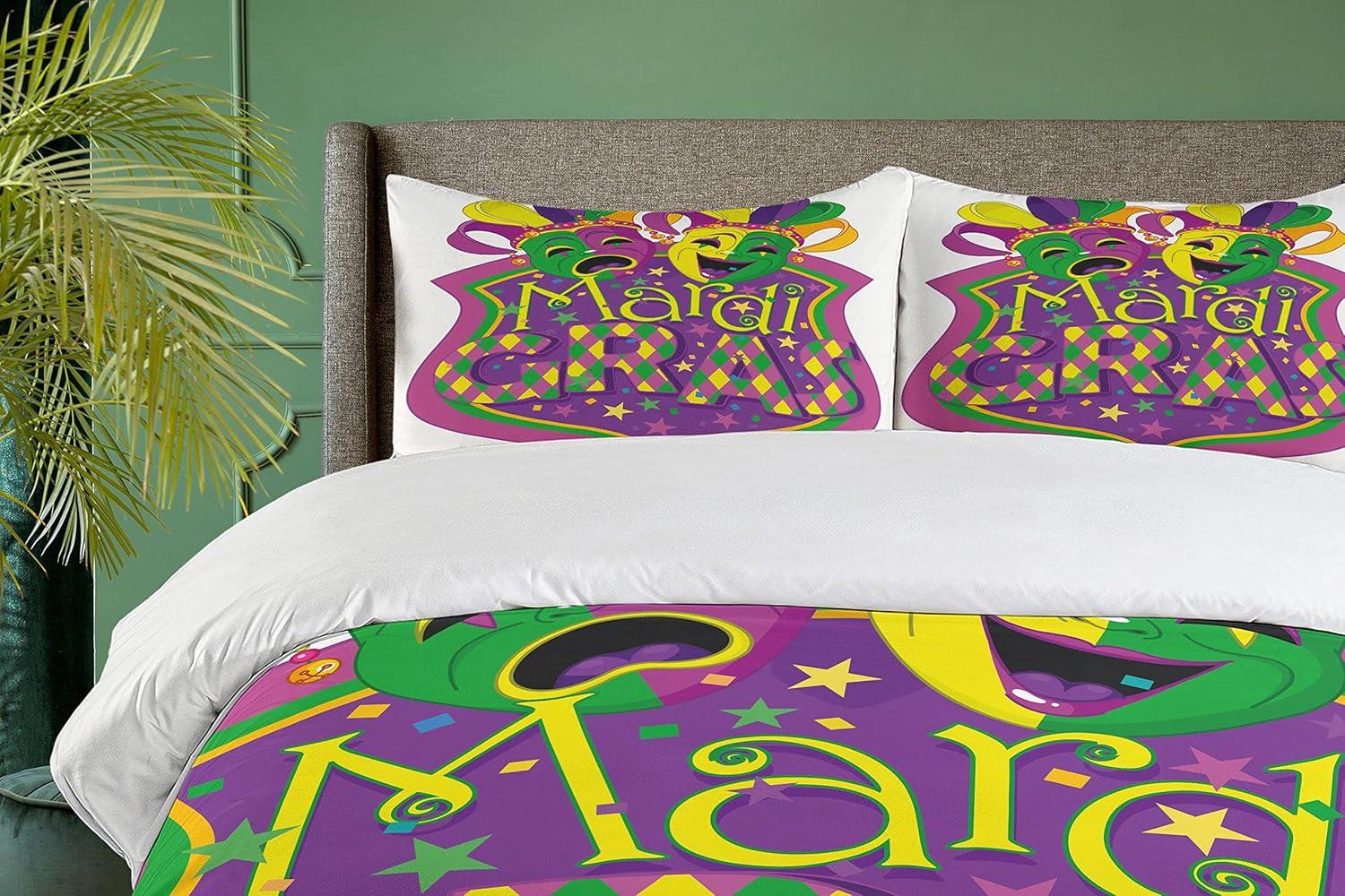 imageAmbesonne Kiss Duvet Cover Set Girl Black Silhouette Blowing Red Hearts Romance Love Valentines Day Theme Decorative 3 Piece Bedding Set with 2 Pillow Shams Queen Size Black White RedPurple Green Yellow
