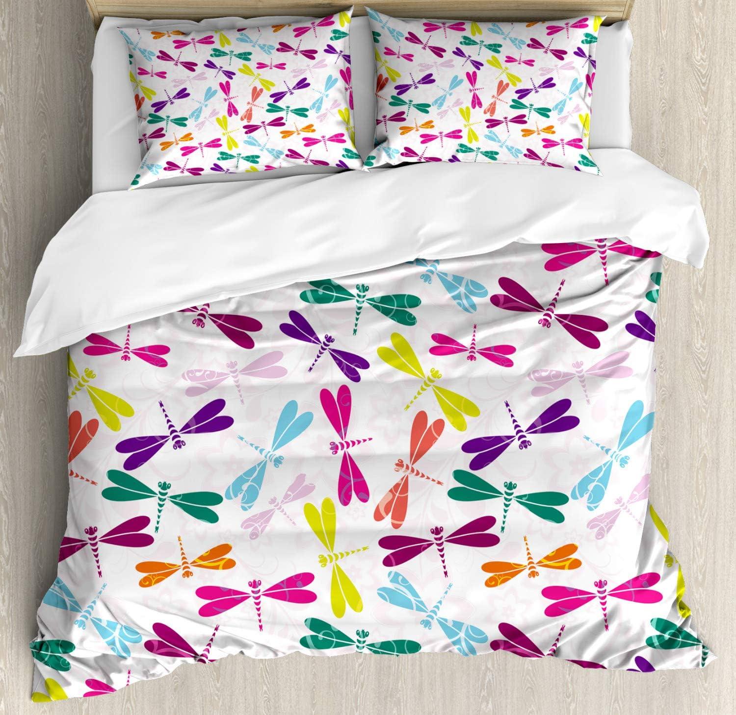 imageAmbesonne Kiss Duvet Cover Set Girl Black Silhouette Blowing Red Hearts Romance Love Valentines Day Theme Decorative 3 Piece Bedding Set with 2 Pillow Shams Queen Size Black White RedBaby Pink Multicolor