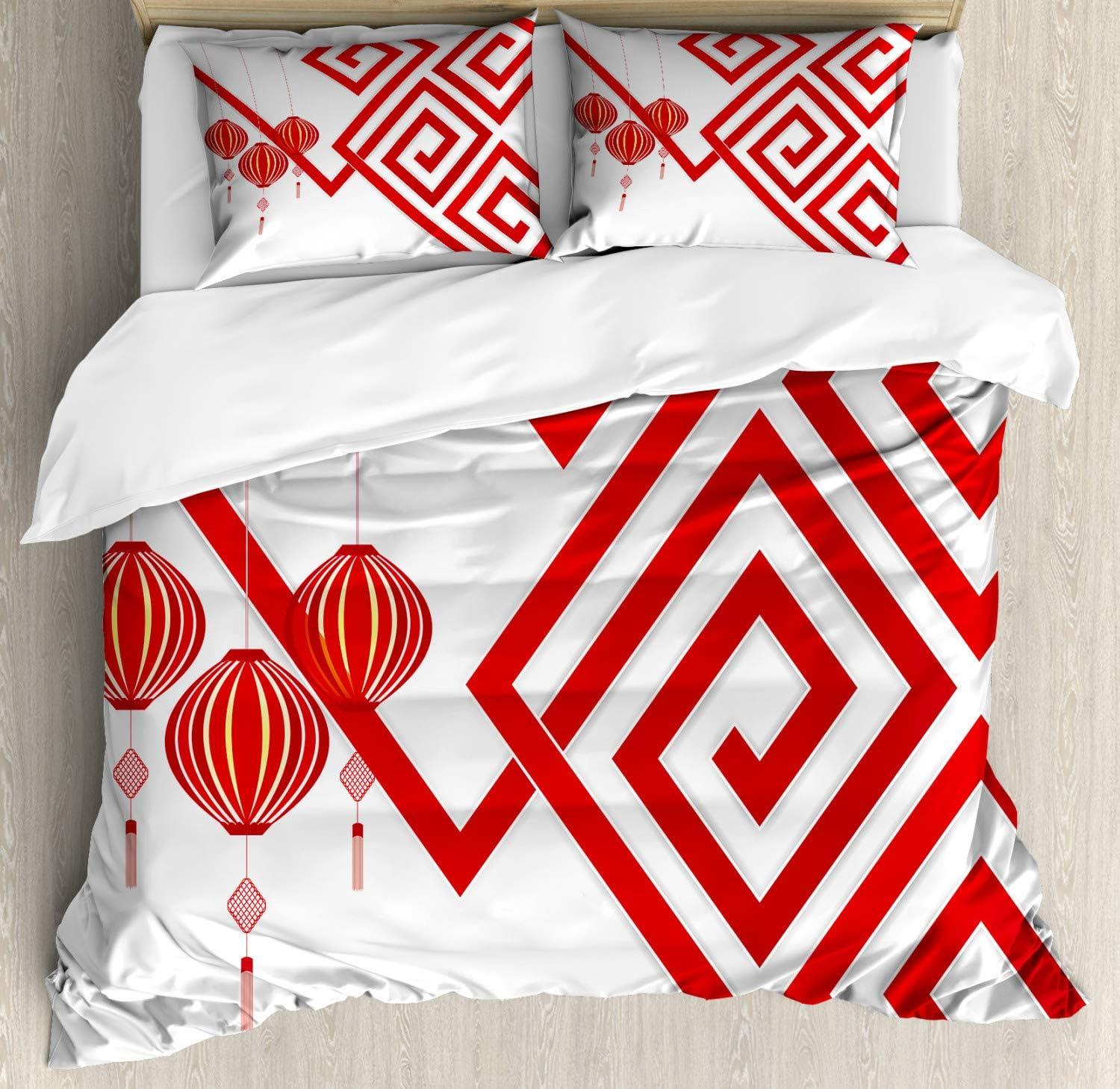 imageAmbesonne Kiss Duvet Cover Set Girl Black Silhouette Blowing Red Hearts Romance Love Valentines Day Theme Decorative 3 Piece Bedding Set with 2 Pillow Shams Queen Size Black White RedWhite Red