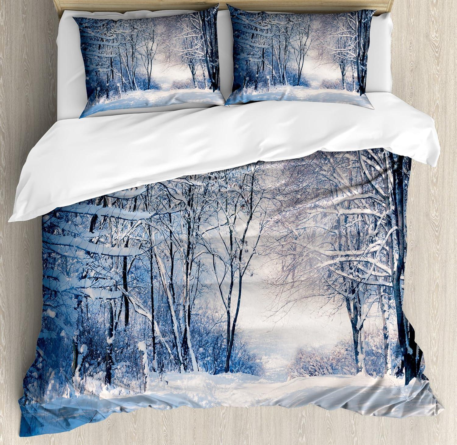 imageAmbesonne Kiss Duvet Cover Set Girl Black Silhouette Blowing Red Hearts Romance Love Valentines Day Theme Decorative 3 Piece Bedding Set with 2 Pillow Shams Queen Size Black White RedBlue Black White