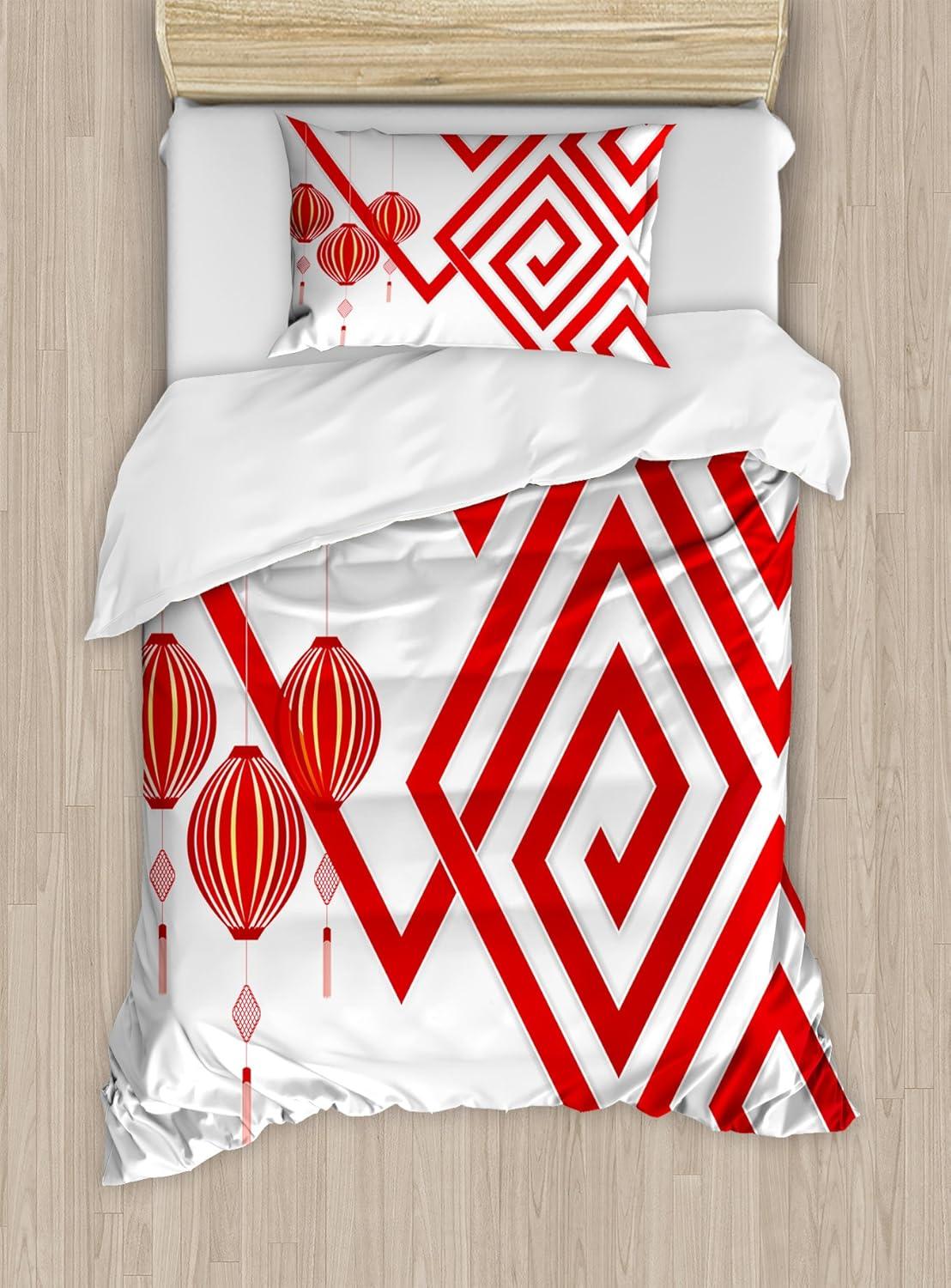 imageAmbesonne Kiss Duvet Cover Set Girl Black Silhouette Blowing Red Hearts Romance Love Valentines Day Theme Decorative 3 Piece Bedding Set with 2 Pillow Shams Queen Size Black White RedWhite Red