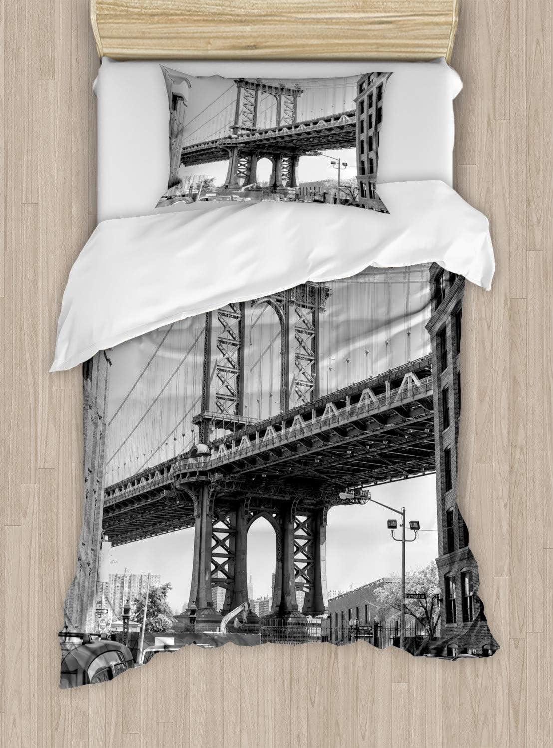 imageAmbesonne Kiss Duvet Cover Set Girl Black Silhouette Blowing Red Hearts Romance Love Valentines Day Theme Decorative 3 Piece Bedding Set with 2 Pillow Shams Queen Size Black White RedCharcoal Grey White