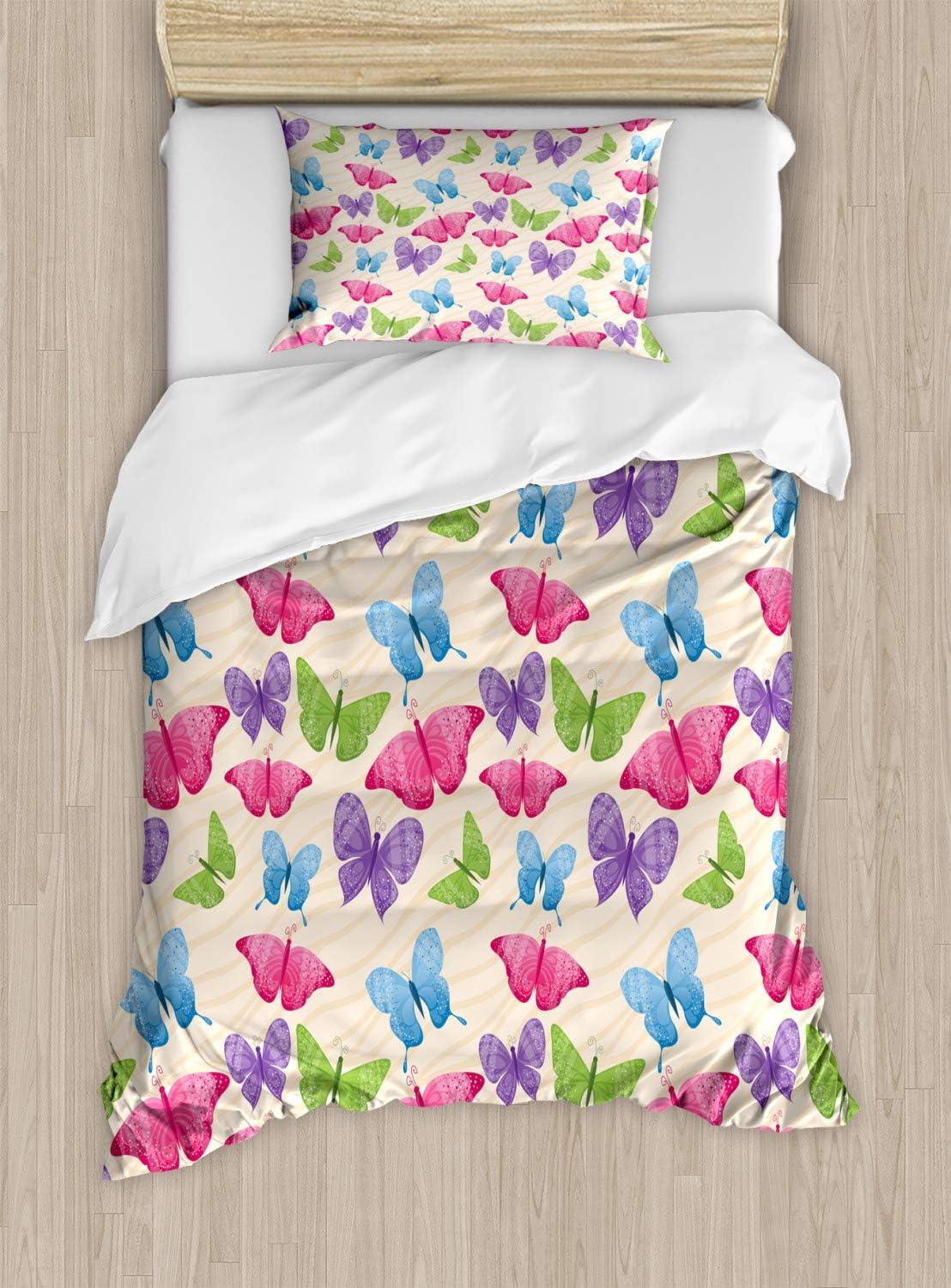 imageAmbesonne Kiss Duvet Cover Set Girl Black Silhouette Blowing Red Hearts Romance Love Valentines Day Theme Decorative 3 Piece Bedding Set with 2 Pillow Shams Queen Size Black White RedPeach Multicolor