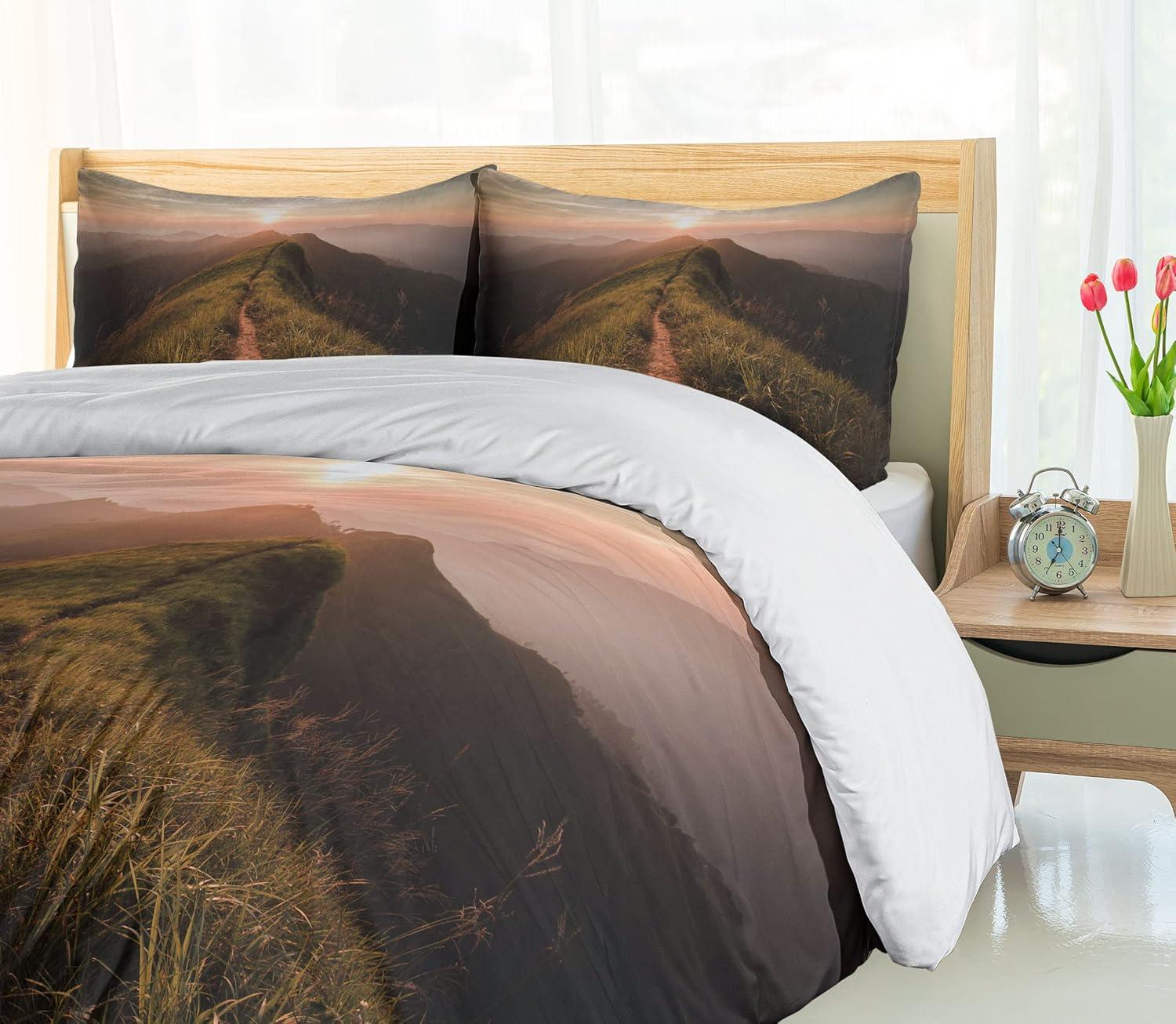 imageAmbesonne Kiss Duvet Cover Set Girl Black Silhouette Blowing Red Hearts Romance Love Valentines Day Theme Decorative 3 Piece Bedding Set with 2 Pillow Shams Queen Size Black White RedFern Green