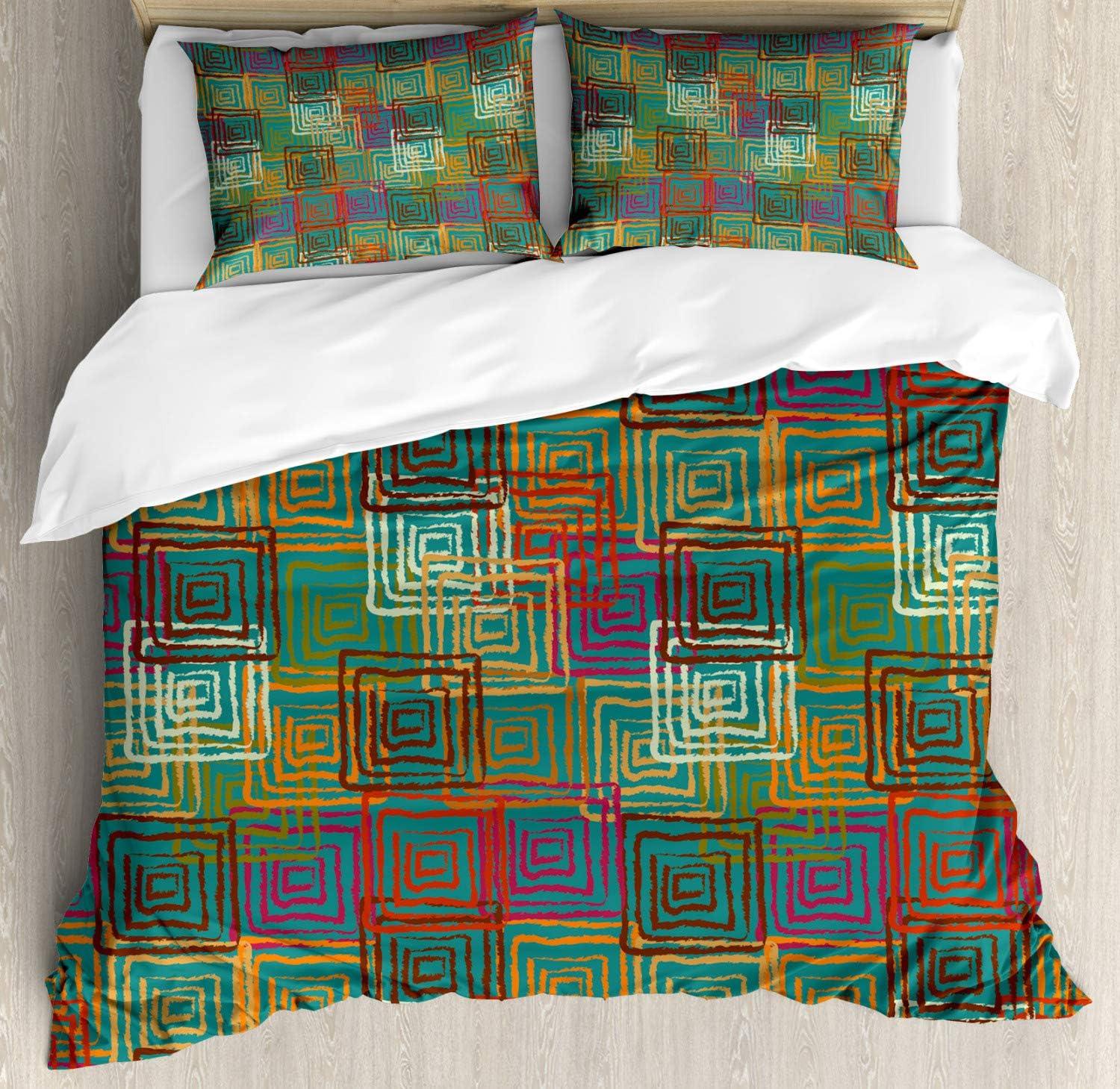 imageAmbesonne Kiss Duvet Cover Set Girl Black Silhouette Blowing Red Hearts Romance Love Valentines Day Theme Decorative 3 Piece Bedding Set with 2 Pillow Shams Queen Size Black White RedTeal Multicolor