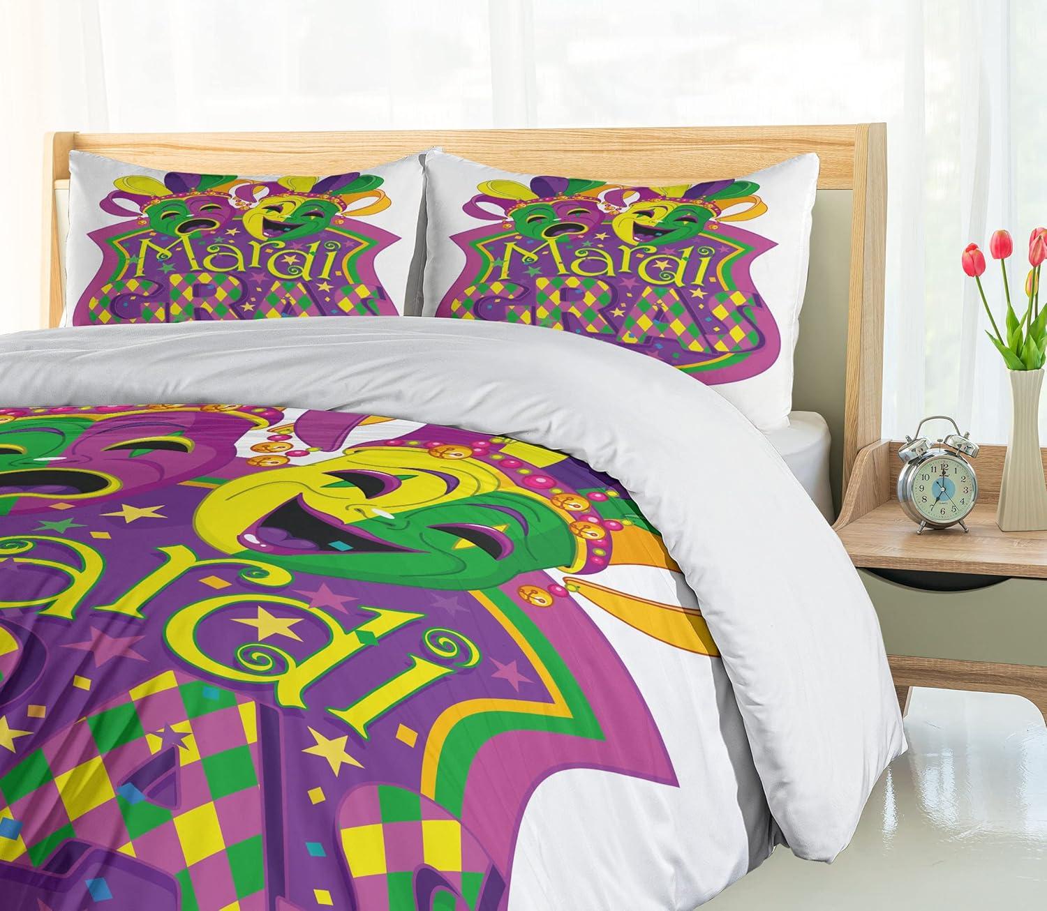 imageAmbesonne Kiss Duvet Cover Set Girl Black Silhouette Blowing Red Hearts Romance Love Valentines Day Theme Decorative 3 Piece Bedding Set with 2 Pillow Shams Queen Size Black White RedPurple Green Yellow