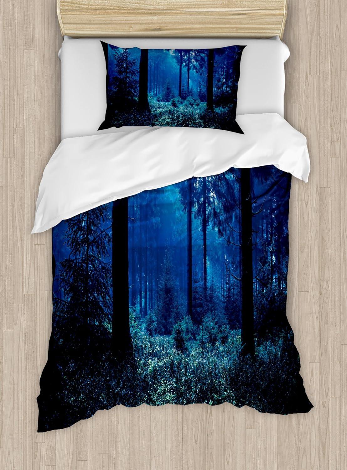 imageAmbesonne Kiss Duvet Cover Set Girl Black Silhouette Blowing Red Hearts Romance Love Valentines Day Theme Decorative 3 Piece Bedding Set with 2 Pillow Shams Queen Size Black White RedBlue Green White