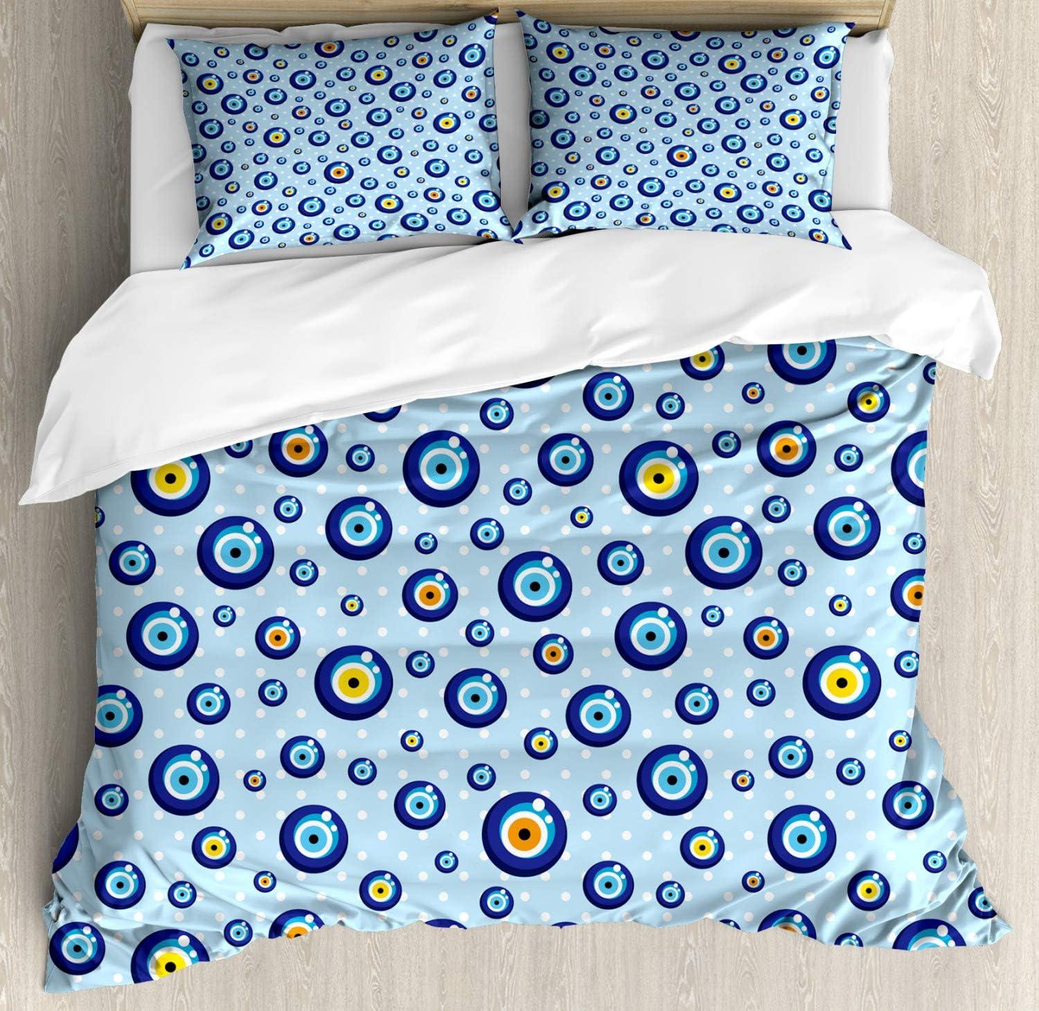 imageAmbesonne Kiss Duvet Cover Set Girl Black Silhouette Blowing Red Hearts Romance Love Valentines Day Theme Decorative 3 Piece Bedding Set with 2 Pillow Shams Queen Size Black White RedBaby Blue Multicolor