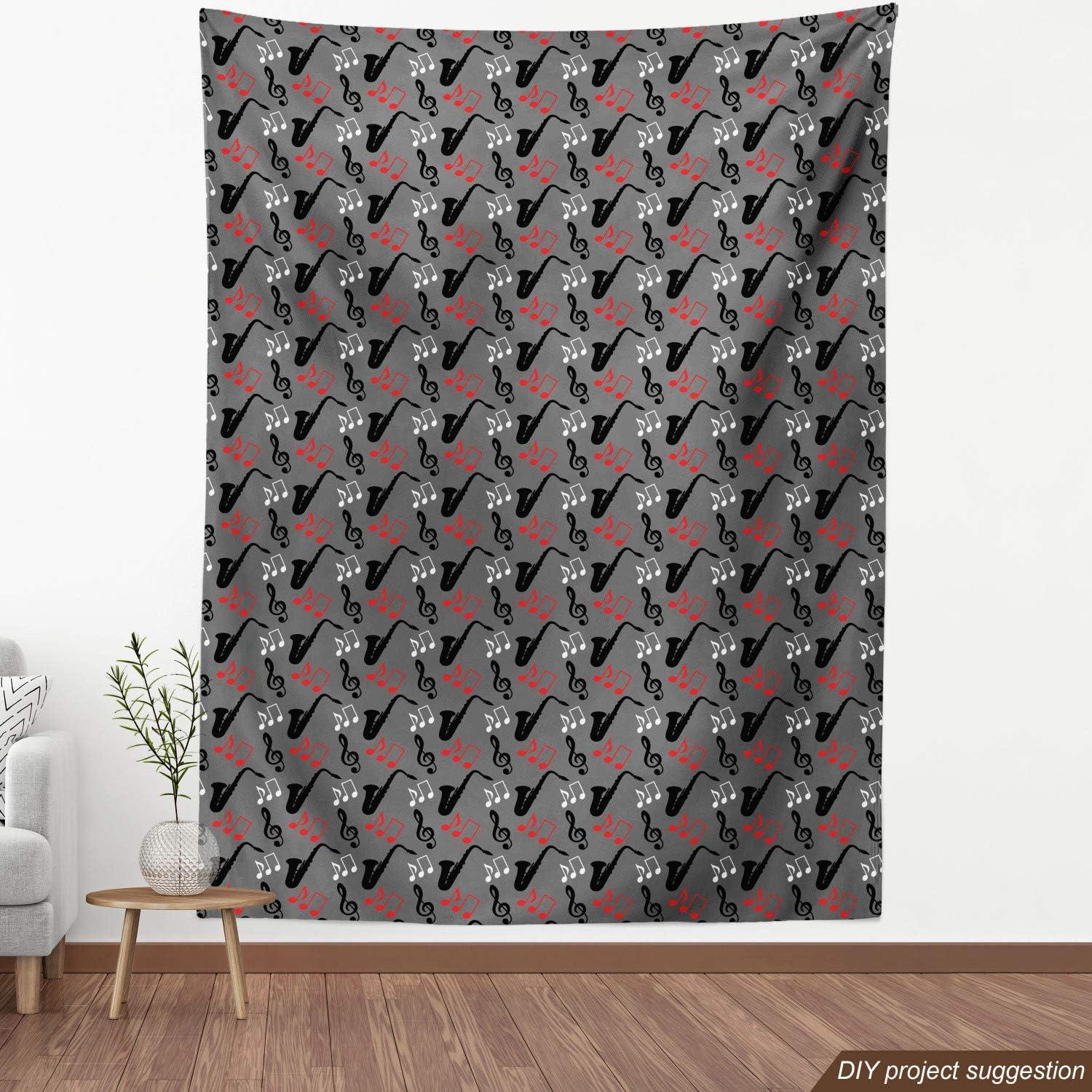 imageAmbesonne Kiss Fabric by The Yard Red Woman Lips Kiss Marks Pattern Romance Feminine Graphic Valentines Day Stretch Knit Fabric for Clothing Sewing and Arts Crafts 1 Yard Vermilion IvoryDimgrey Black