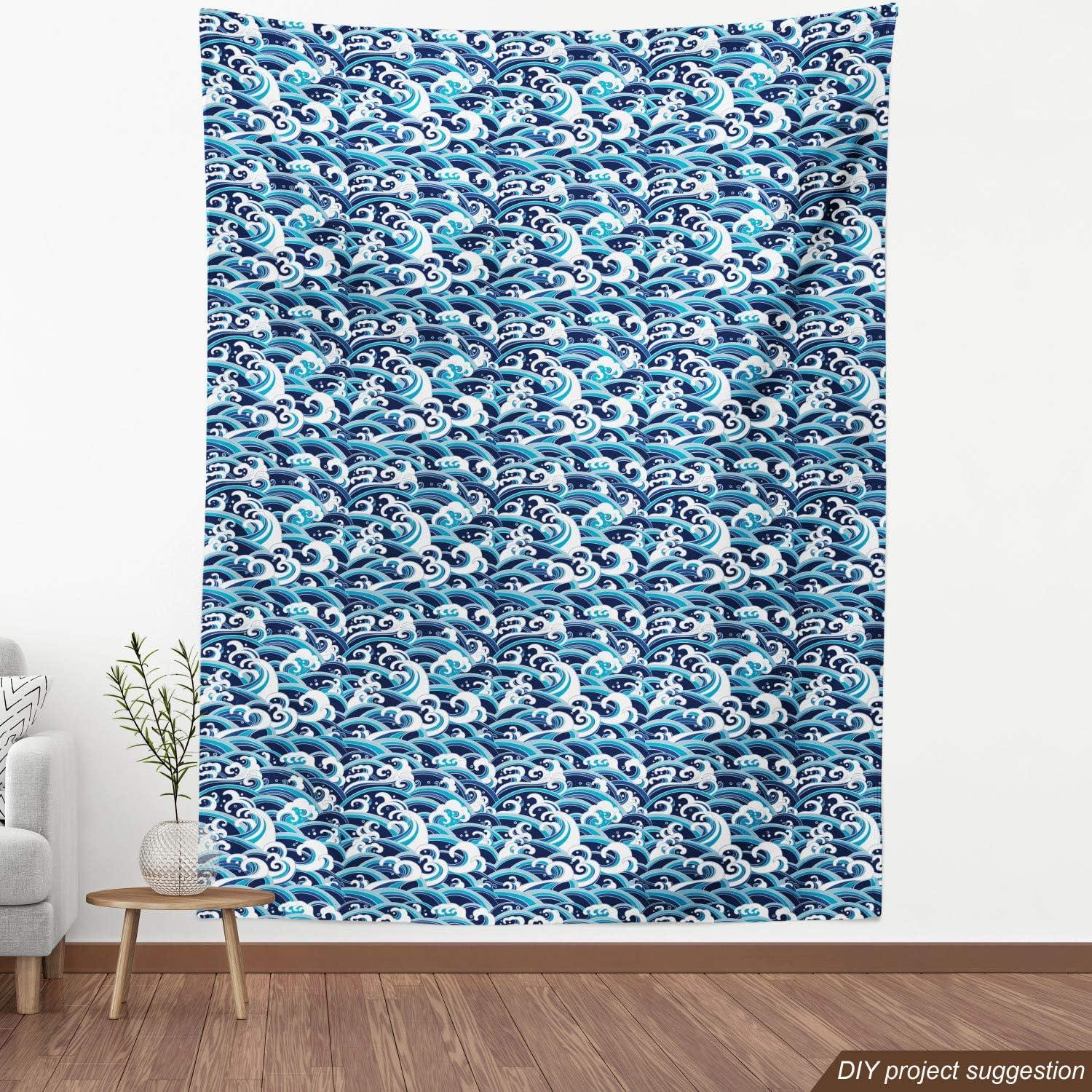 imageAmbesonne Kiss Fabric by The Yard Red Woman Lips Kiss Marks Pattern Romance Feminine Graphic Valentines Day Stretch Knit Fabric for Clothing Sewing and Arts Crafts 1 Yard Vermilion IvoryBlue Navy