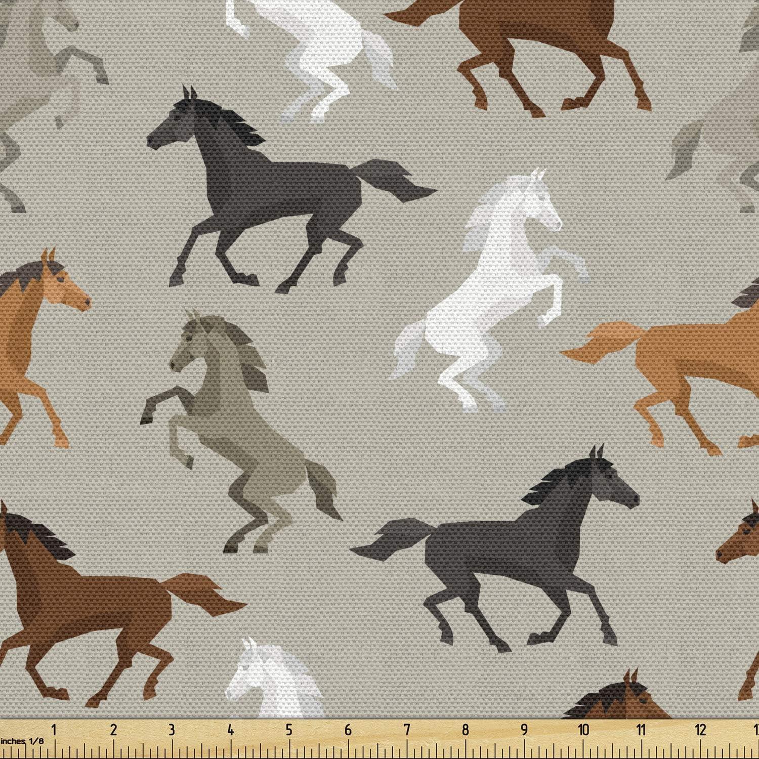 imageAmbesonne Kiss Fabric by The Yard Red Woman Lips Kiss Marks Pattern Romance Feminine Graphic Valentines Day Stretch Knit Fabric for Clothing Sewing and Arts Crafts 1 Yard Vermilion IvoryTaupe
