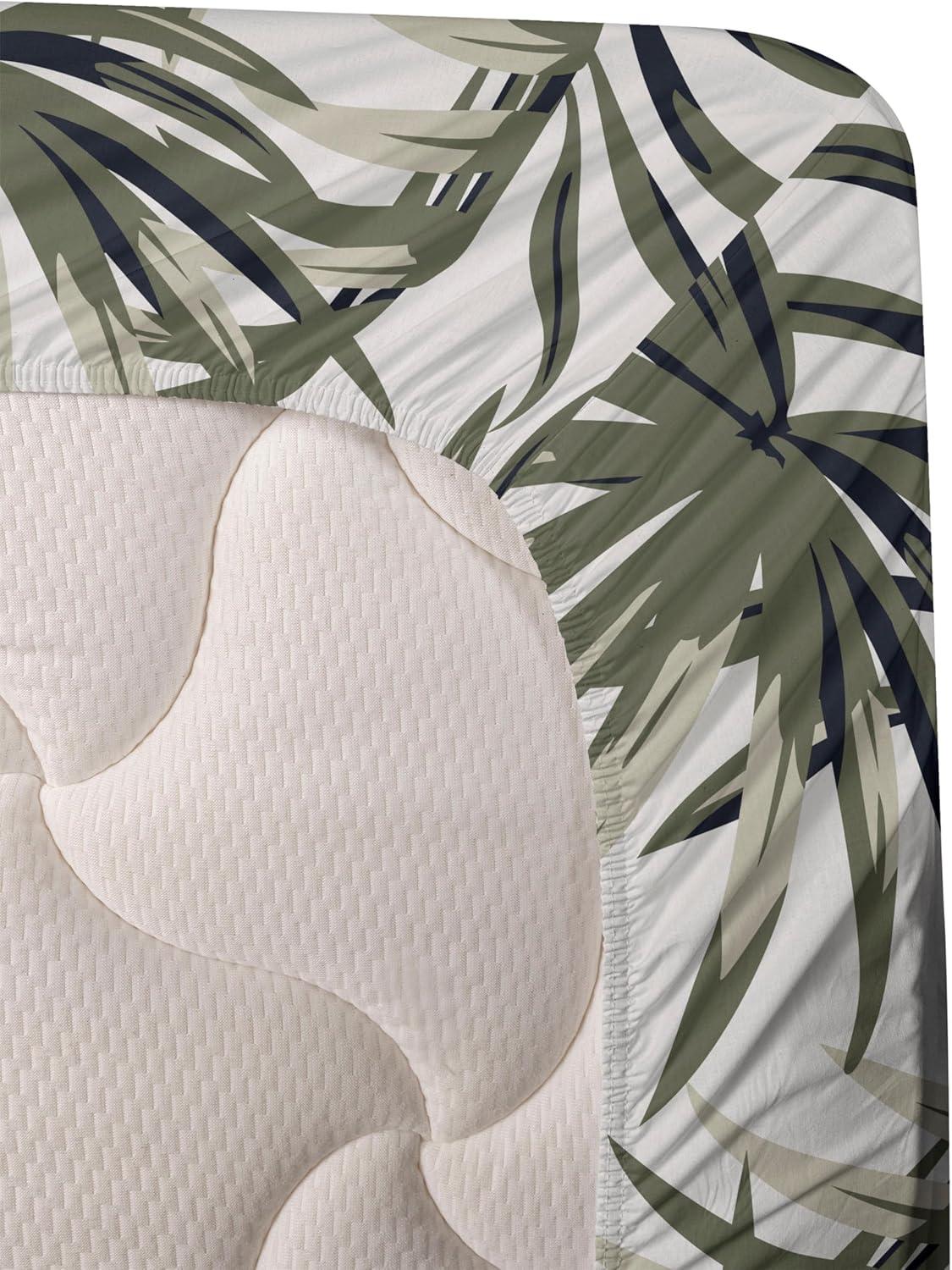 imageAmbesonne Spring Floral Sheet Set Valentines Day Concept Romantic Garden Flowers with Leaves Greenery Fitted and Flat Sheet with Pillowcases Bedding Accent 4 Piece Set Queen Seafoam Peach WhiteSage Green and Grey Yellow