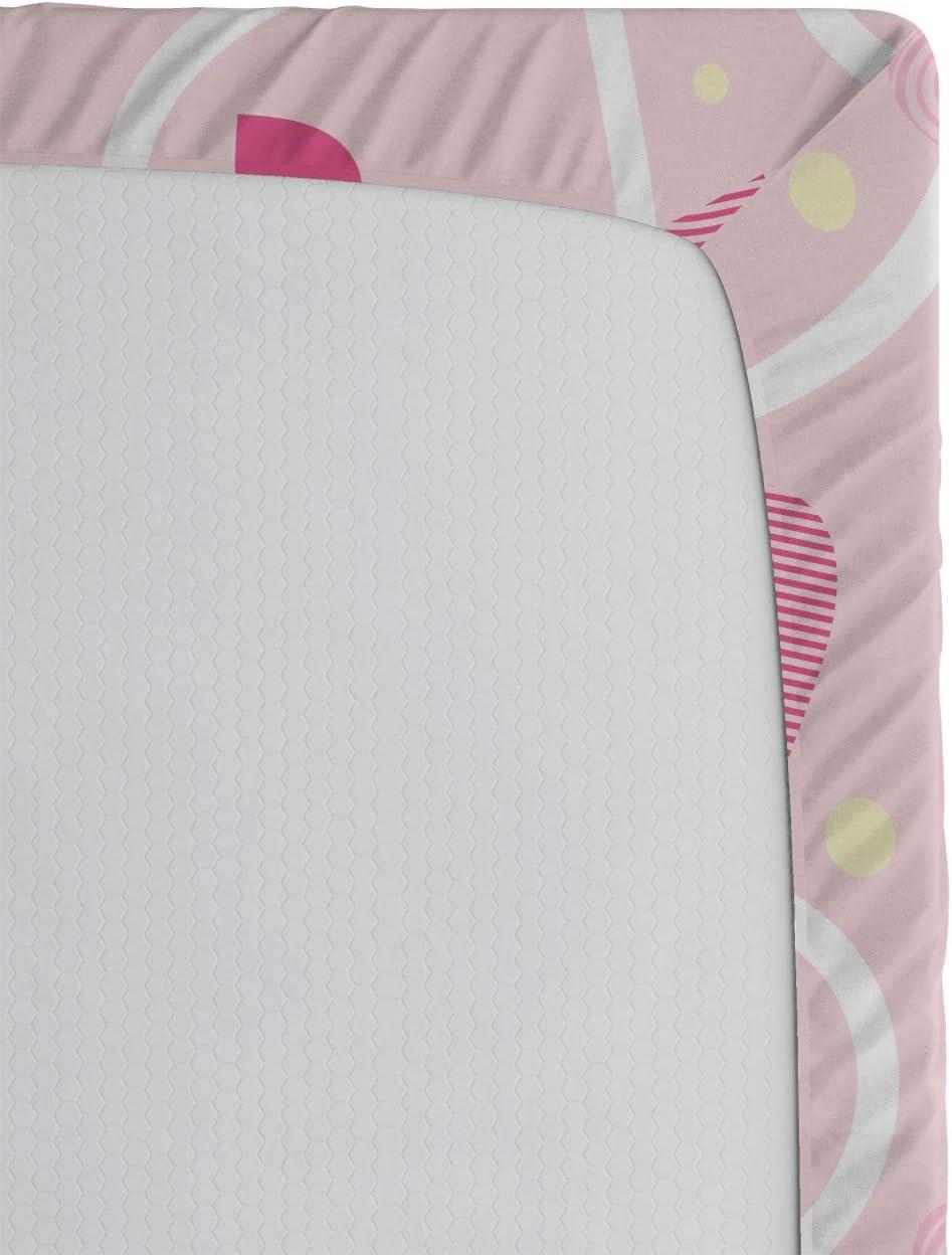 imageAmbesonne Valentine Fitted Sheet Big Little Heart Motifs on Colorful Background with Dots Romance Love Theme Bed Cover with AllRound Elastic Deep Pocket for Comfort Queen Size MulticolorMulticolor