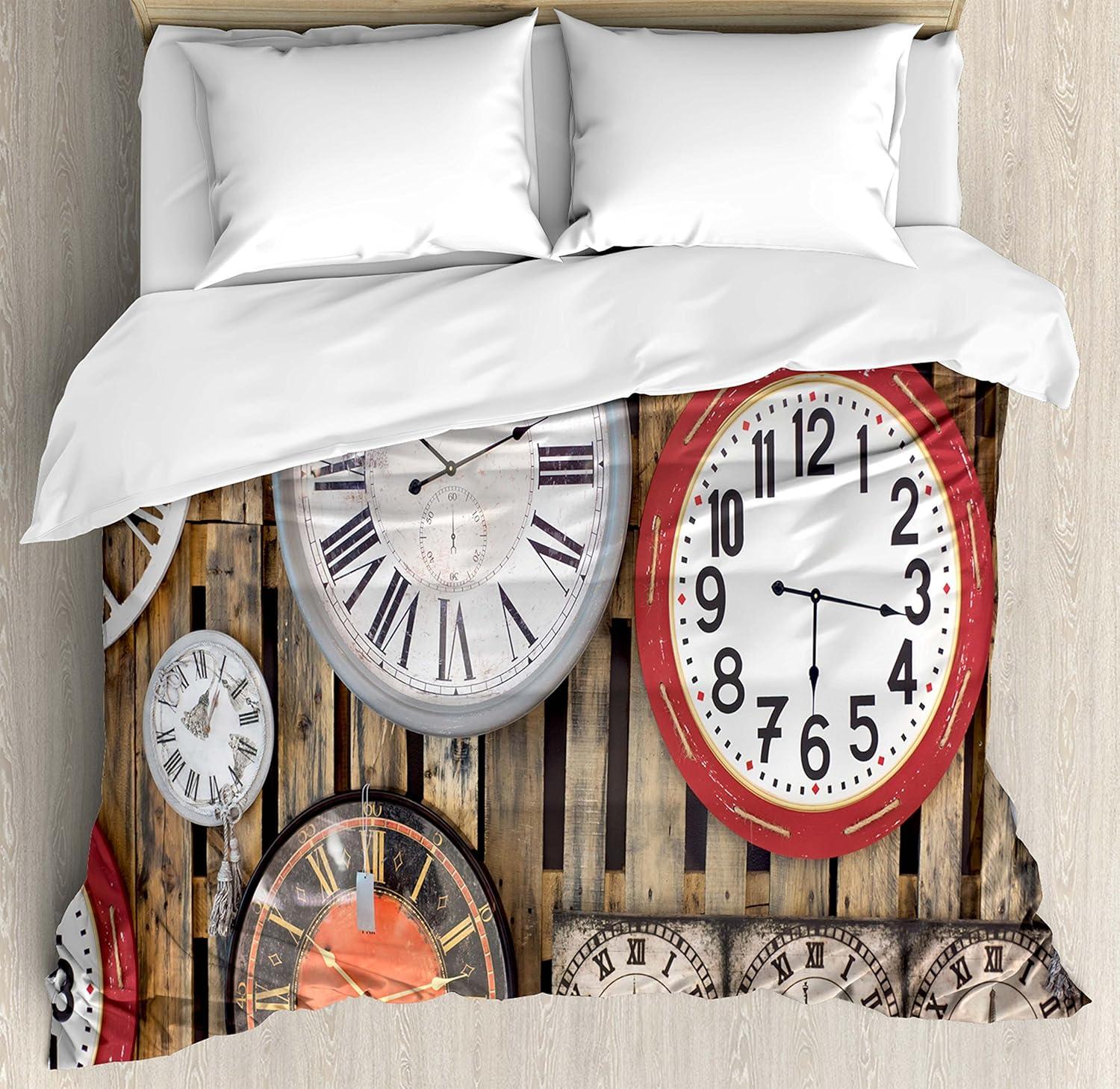 imageAmbesonne Valentines Day Duvet Cover Set Love Tree with Heart Romance Fruits Leaves Forest Couple Art Decorative 3 Piece Bedding Set with 2 Pillow Shams King Size Vermilion BlackBrown and Red
