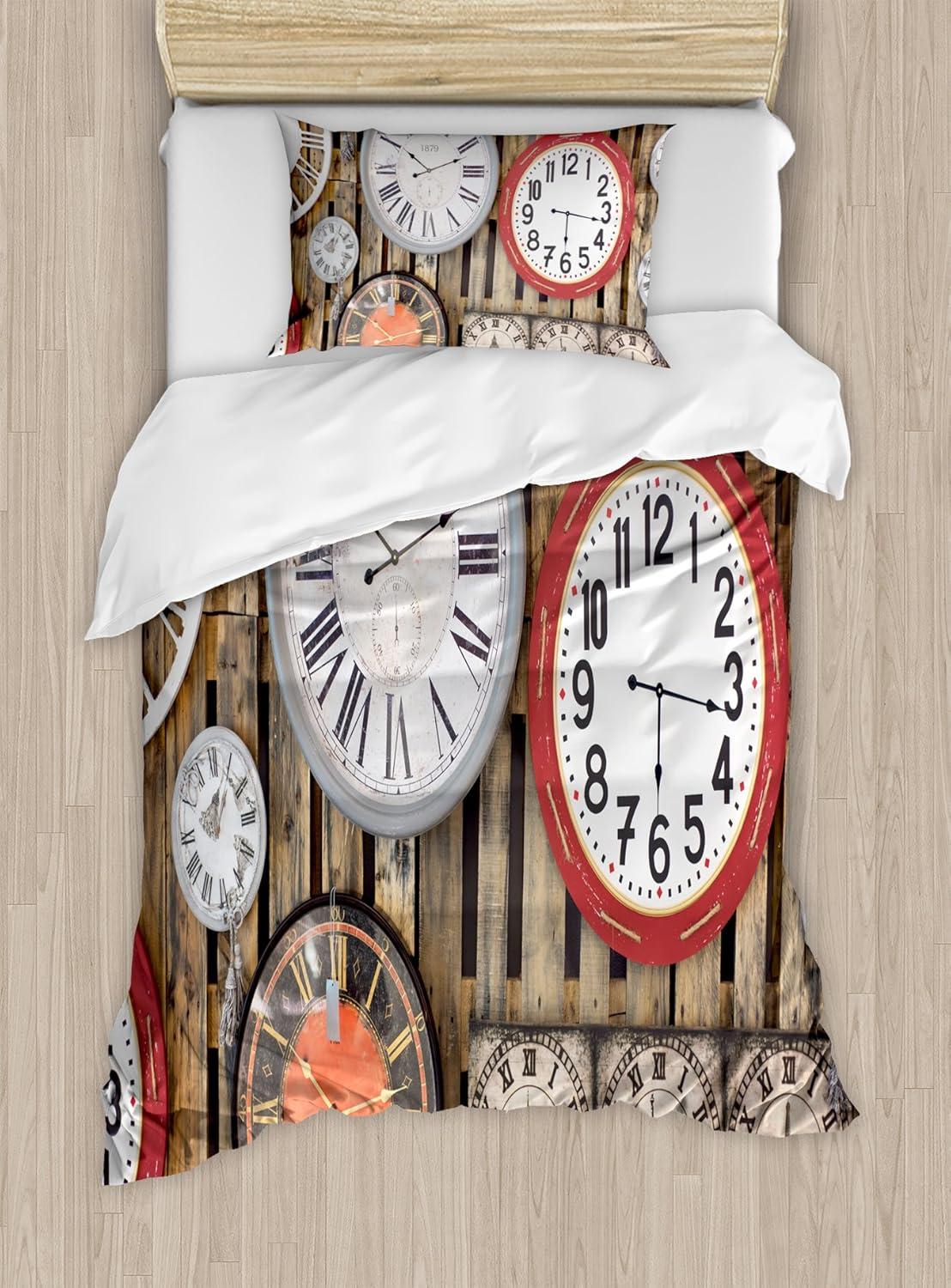 imageAmbesonne Valentines Day Duvet Cover Set Love Tree with Heart Romance Fruits Leaves Forest Couple Art Decorative 3 Piece Bedding Set with 2 Pillow Shams King Size Vermilion BlackBrown and Red