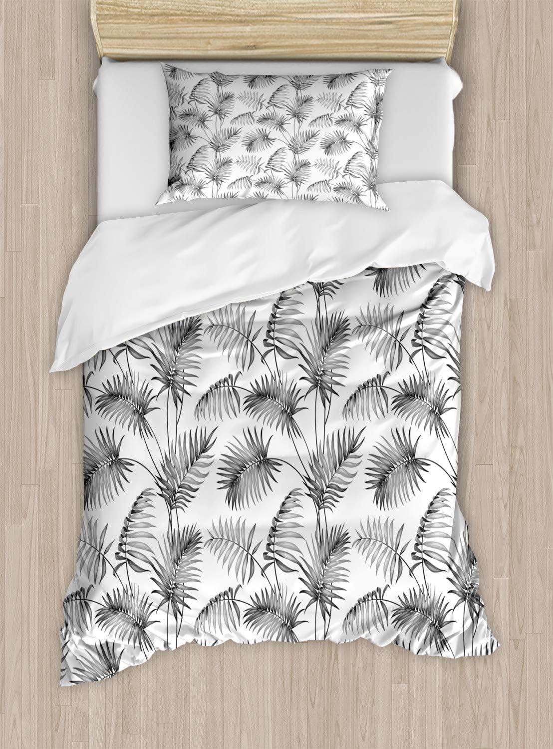 imageAmbesonne Valentines Day Duvet Cover Set Love Tree with Heart Romance Fruits Leaves Forest Couple Art Decorative 3 Piece Bedding Set with 2 Pillow Shams King Size Vermilion BlackDimgrey and White