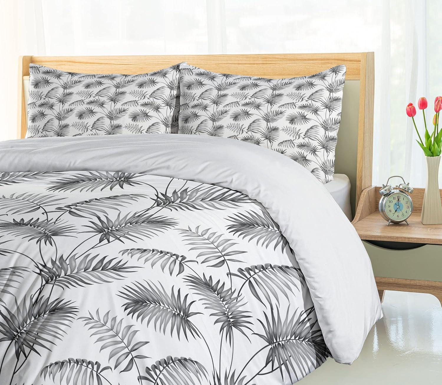 imageAmbesonne Valentines Day Duvet Cover Set Love Tree with Heart Romance Fruits Leaves Forest Couple Art Decorative 3 Piece Bedding Set with 2 Pillow Shams King Size Vermilion BlackDimgrey and White
