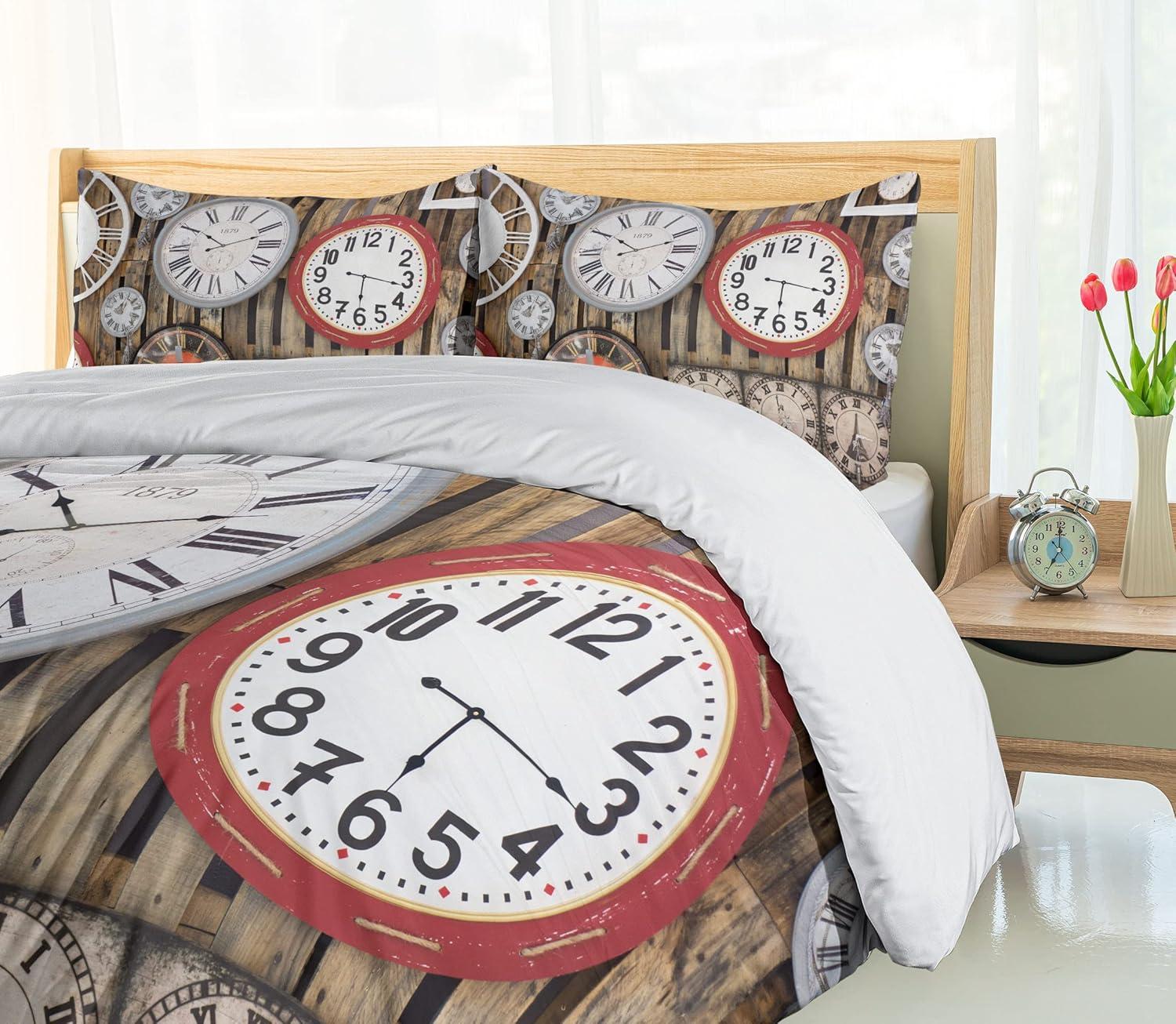imageAmbesonne Valentines Day Duvet Cover Set Love Tree with Heart Romance Fruits Leaves Forest Couple Art Decorative 3 Piece Bedding Set with 2 Pillow Shams King Size Vermilion BlackBrown and Red