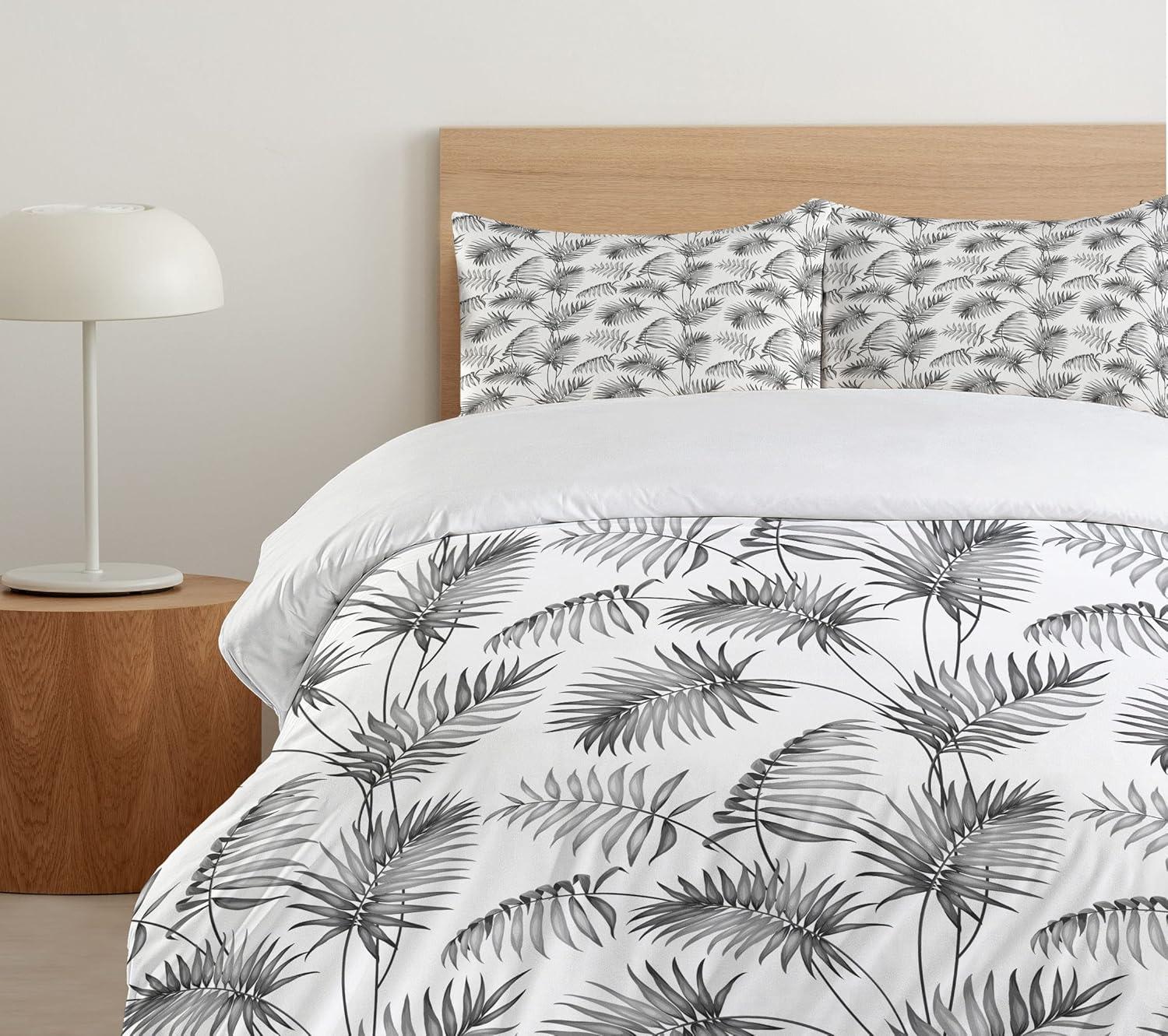 imageAmbesonne Valentines Day Duvet Cover Set Love Tree with Heart Romance Fruits Leaves Forest Couple Art Decorative 3 Piece Bedding Set with 2 Pillow Shams King Size Vermilion BlackDimgrey and White