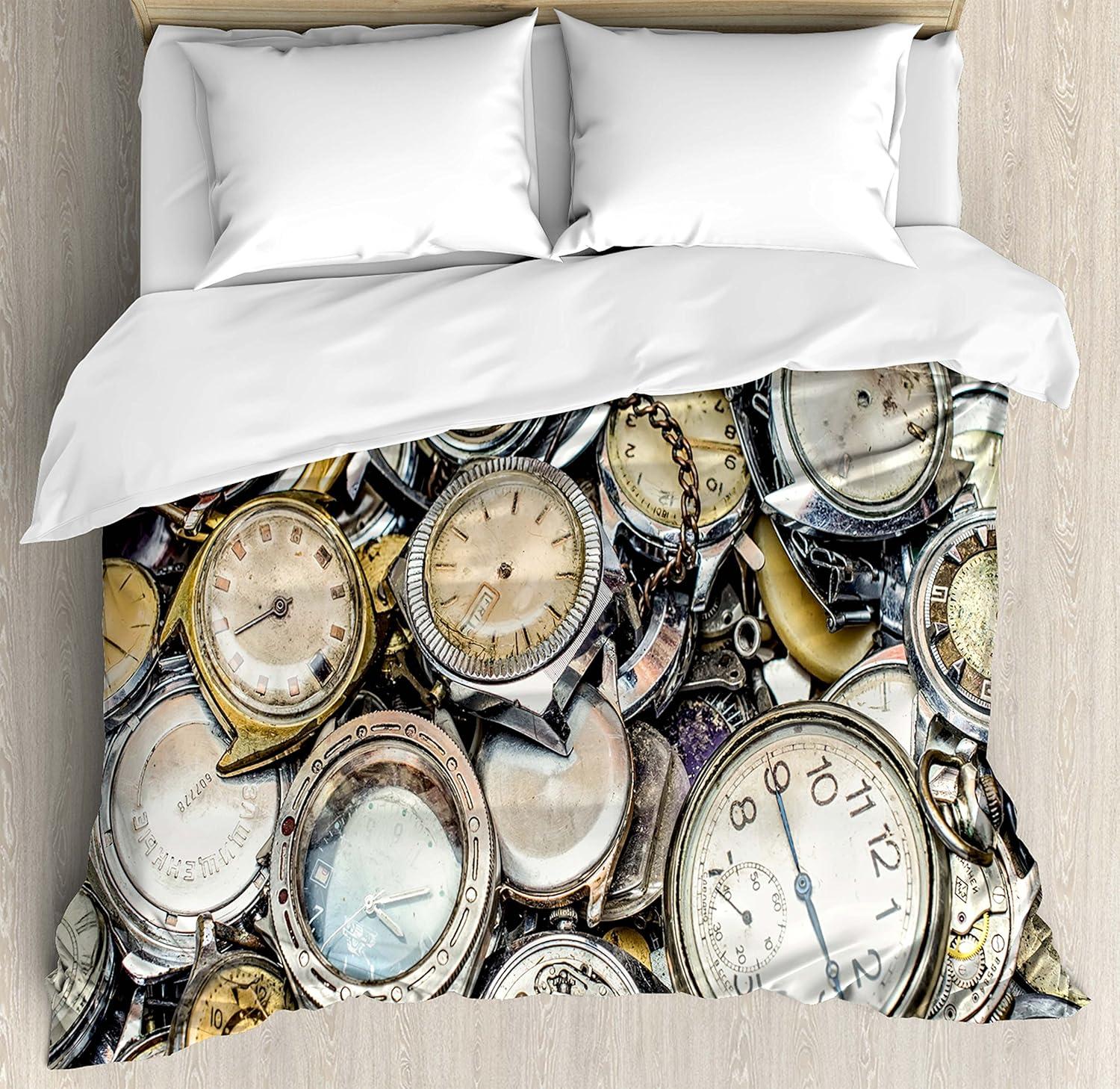 imageAmbesonne Valentines Day Duvet Cover Set Love Tree with Heart Romance Fruits Leaves Forest Couple Art Decorative 3 Piece Bedding Set with 2 Pillow Shams King Size Vermilion BlackGrey Beige