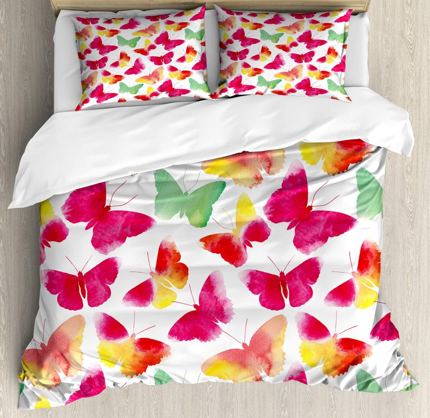 imageAmbesonne Valentines Day Duvet Cover Set Love Tree with Heart Romance Fruits Leaves Forest Couple Art Decorative 3 Piece Bedding Set with 2 Pillow Shams King Size Vermilion BlackFuchsia Green