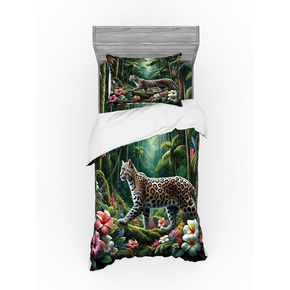 imageAmbesonne Cat Bedding Set Romantic Date Night of Kitties Drinking Milkshake Cozy Night Scene Valentines 4 Piece Duvet Cover Set with Shams and Fitted Sheet Queen Size Dark Blue ApricotGreen and Multicolor