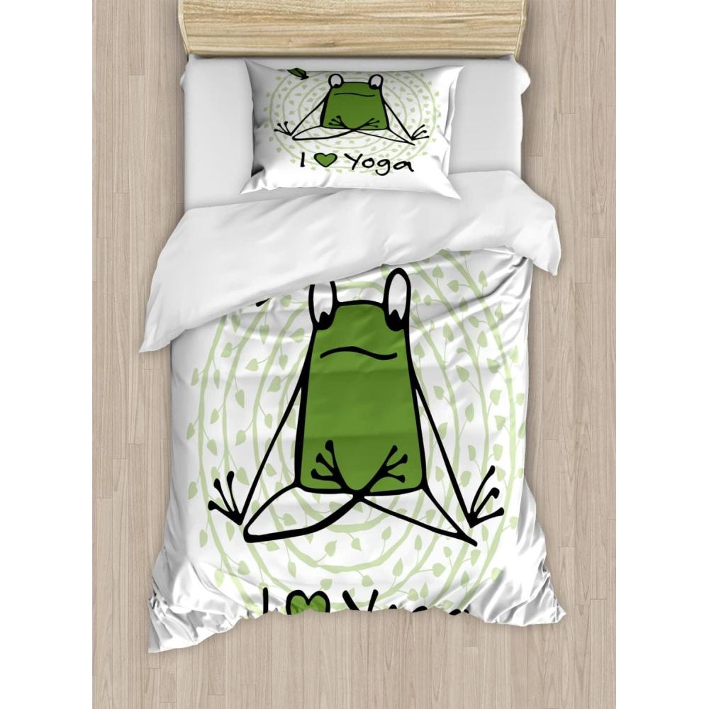 imageAmbesonne Dog Driver Duvet Cover Set Romantic Chihuahua with Balloon Rose Flower Valentines Love Date Celebration Decorative 3 Piece Bedding Set with 2 Pillow Shams King Size Red YellowGreen Black White