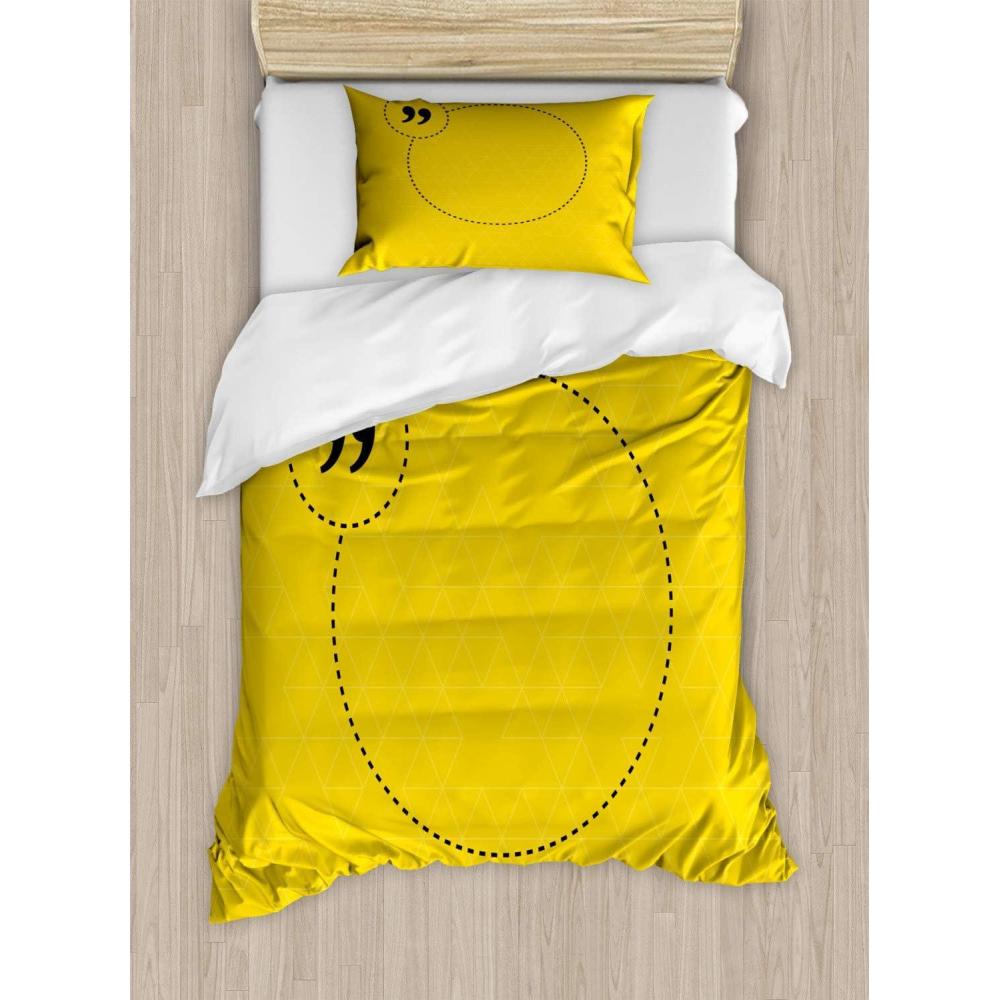 imageAmbesonne Dog Driver Duvet Cover Set Romantic Chihuahua with Balloon Rose Flower Valentines Love Date Celebration Decorative 3 Piece Bedding Set with 2 Pillow Shams King Size Red YellowYellow and Black