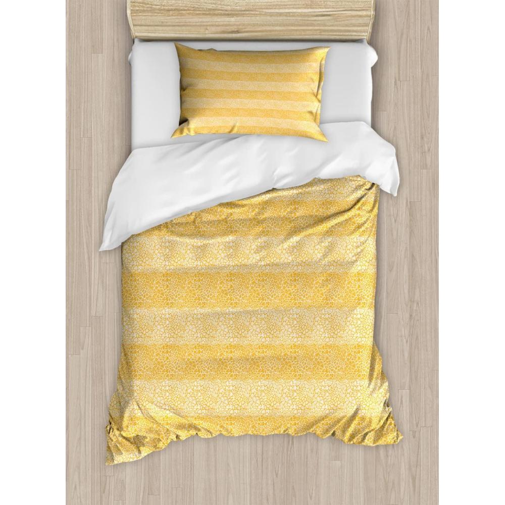 imageAmbesonne Dog Driver Duvet Cover Set Romantic Chihuahua with Balloon Rose Flower Valentines Love Date Celebration Decorative 3 Piece Bedding Set with 2 Pillow Shams King Size Red YellowOrange and White