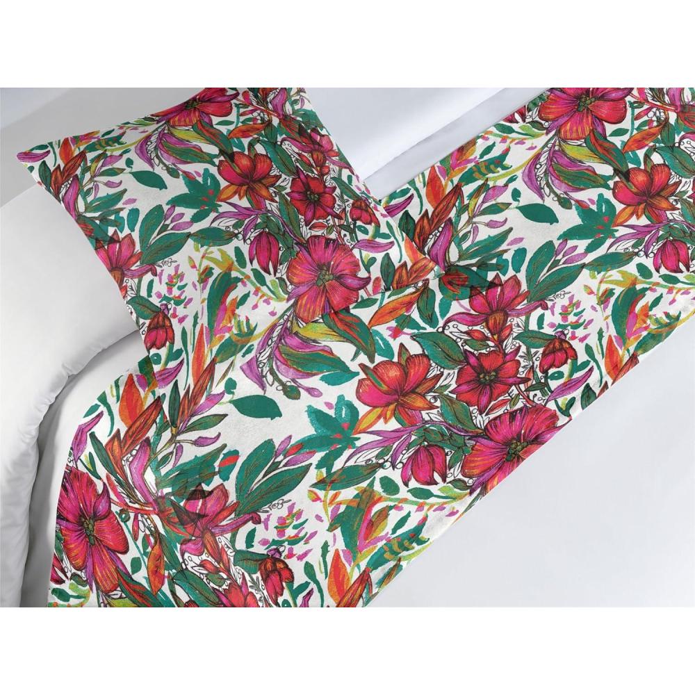 imageAmbesonne Floral Bed Runner Set Realistic Painting Print A Million Roses to My Love Valentines Day Decorative Bedding Scarf and 2 Pillow Shams for Hotels Homes King Pale Pink Dark Pink and EcruRed Forest Green Coconut