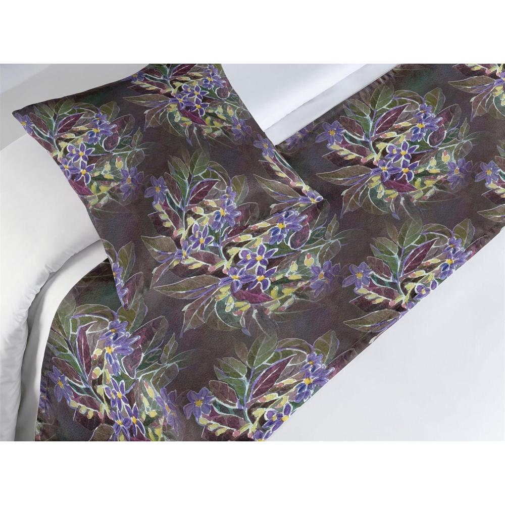 imageAmbesonne Floral Bed Runner Set Realistic Painting Print A Million Roses to My Love Valentines Day Decorative Bedding Scarf and 2 Pillow Shams for Hotels Homes King Pale Pink Dark Pink and EcruLilac Plum and Laurel Green