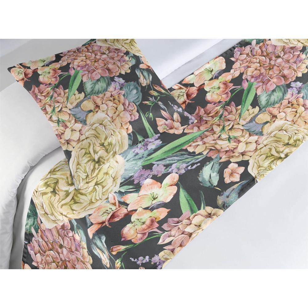 imageAmbesonne Floral Bed Runner Set Valentines Day Concept Art Pastel Repetitive Roses Pattern Plot Decorative Bedding Scarf and a Pillow Sham for Hotels Homes Twin Dark Pink Blush and WhitePistachio Green and Soft Pink
