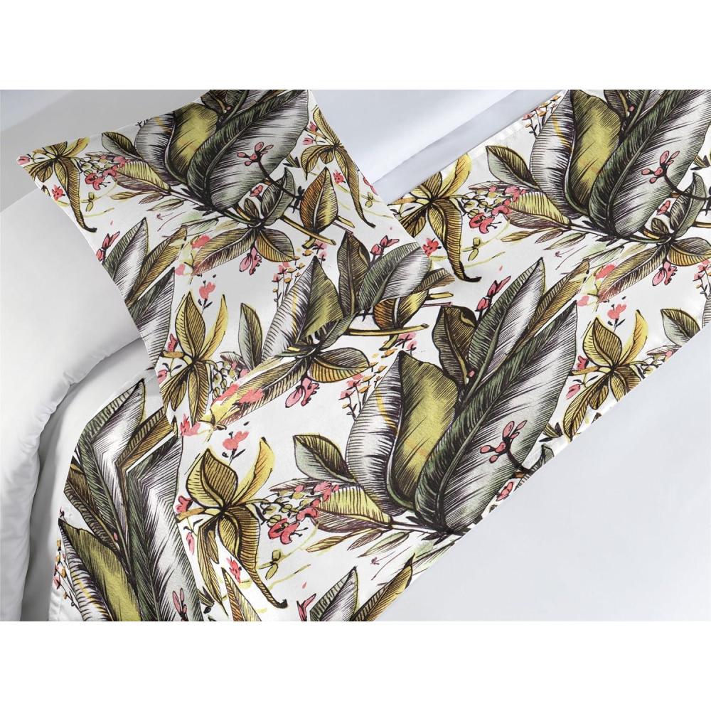 imageAmbesonne Floral Bed Runner Set Valentines Day Theme Grunge Style Repetitive Rose Flowers Abstract Decorative Bedding Scarf and 2 Pillow Shams for Hotels Homes King Pale Fuchsia and SepiaPale Coffee and Burnt Sienna
