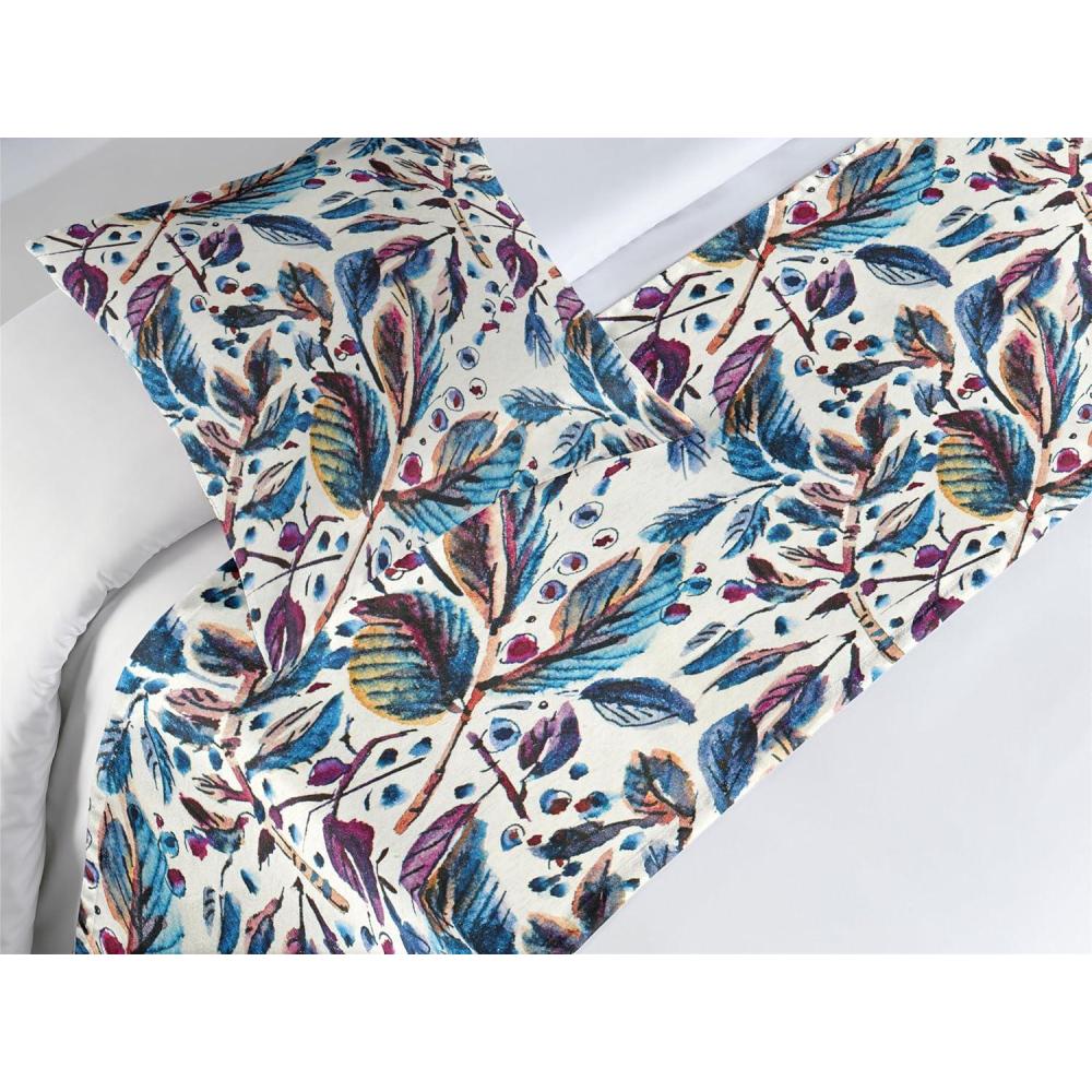 imageAmbesonne Floral Bed Runner Set Valentines Day Theme Grunge Style Repetitive Rose Flowers Abstract Decorative Bedding Scarf and 2 Pillow Shams for Hotels Homes King Pale Fuchsia and SepiaMaroon and Dark Blue Grey