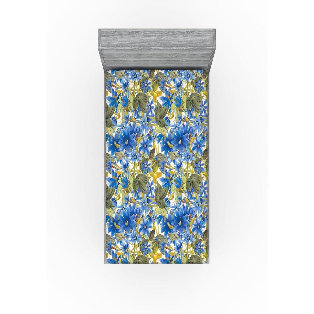 imageAmbesonne Floral Fitted Sheet Realistic Painting Print A Million Roses to My Love Valentines Day Decorative Soft Bedding AllRound Elastic Pocket California King Pale Pink Dark Pink and EcruNight Blue and Sage Green