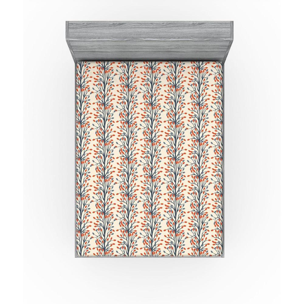 imageAmbesonne Floral Fitted Sheet Realistic Painting Print A Million Roses to My Love Valentines Day Decorative Soft Bedding AllRound Elastic Pocket California King Pale Pink Dark Pink and EcruBeige Vermilion and Grey