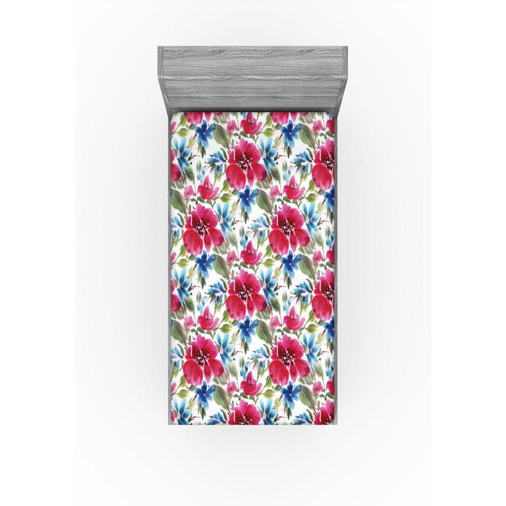 imageAmbesonne Floral Fitted Sheet Realistic Painting Print A Million Roses to My Love Valentines Day Decorative Soft Bedding AllRound Elastic Pocket California King Pale Pink Dark Pink and EcruPastel Pink Sage Green